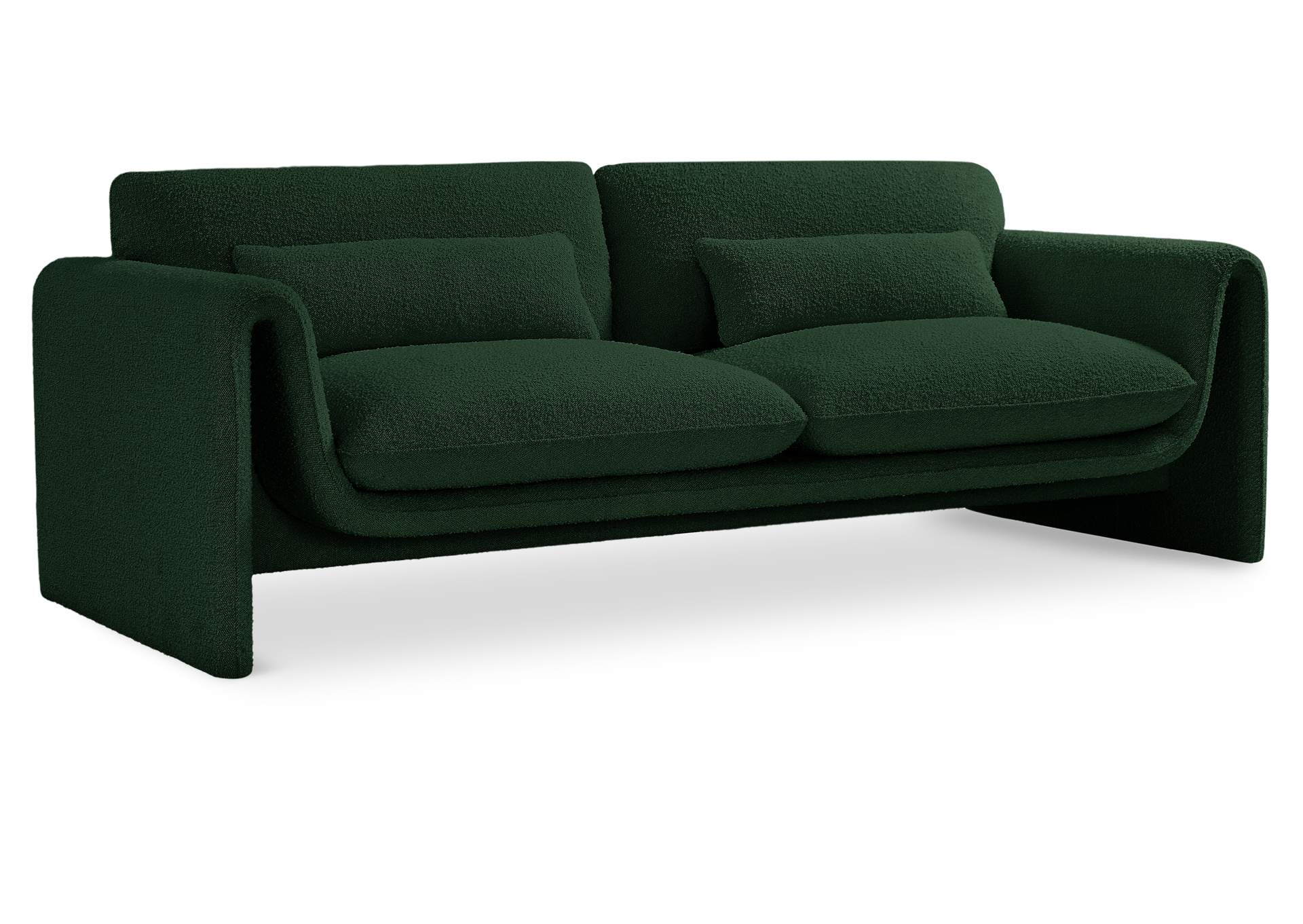 Stylus Green Boucle Fabric Sofa,Meridian Furniture