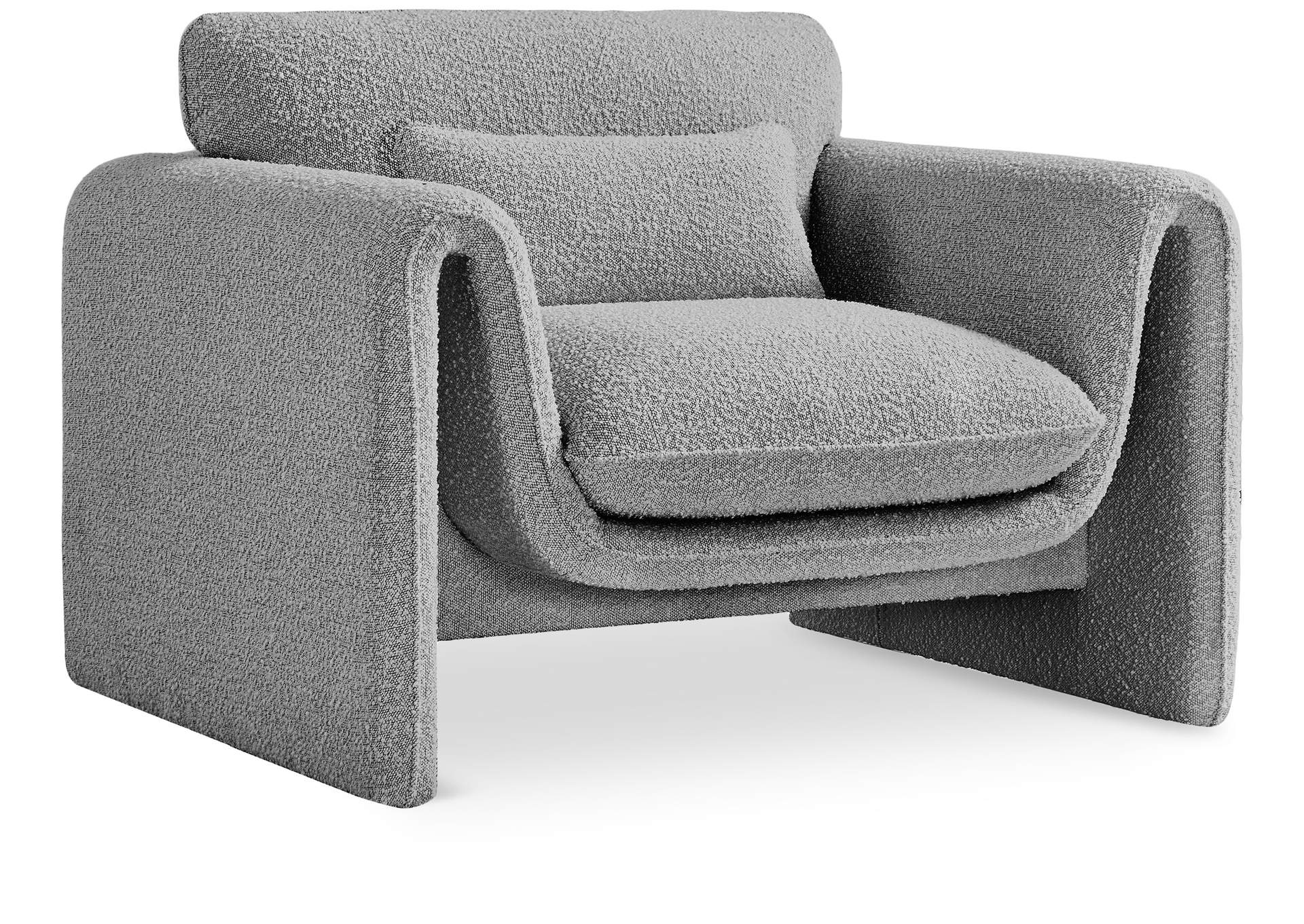 Stylus Grey Boucle Fabric Chair,Meridian Furniture