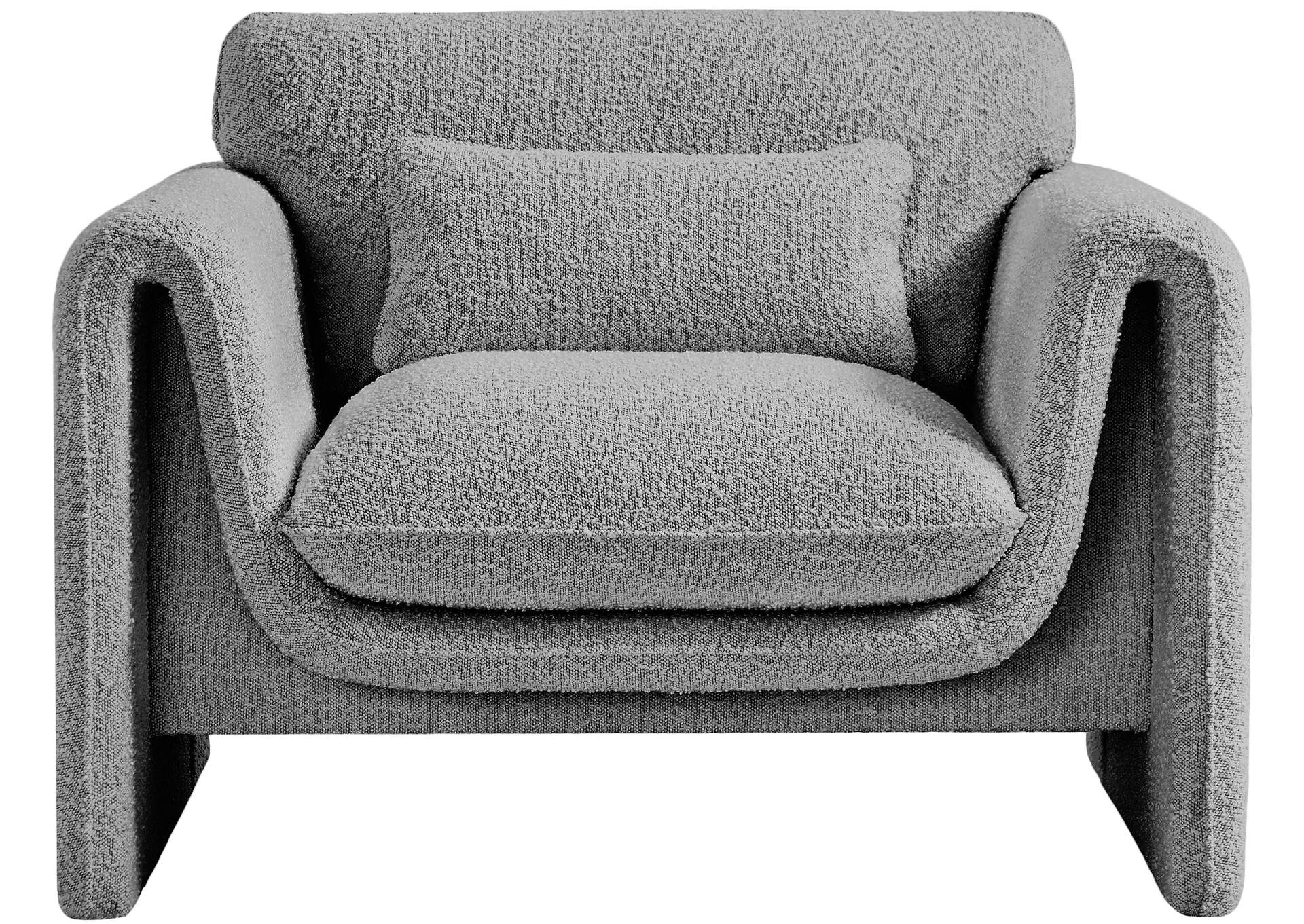 Stylus Grey Boucle Fabric Chair,Meridian Furniture
