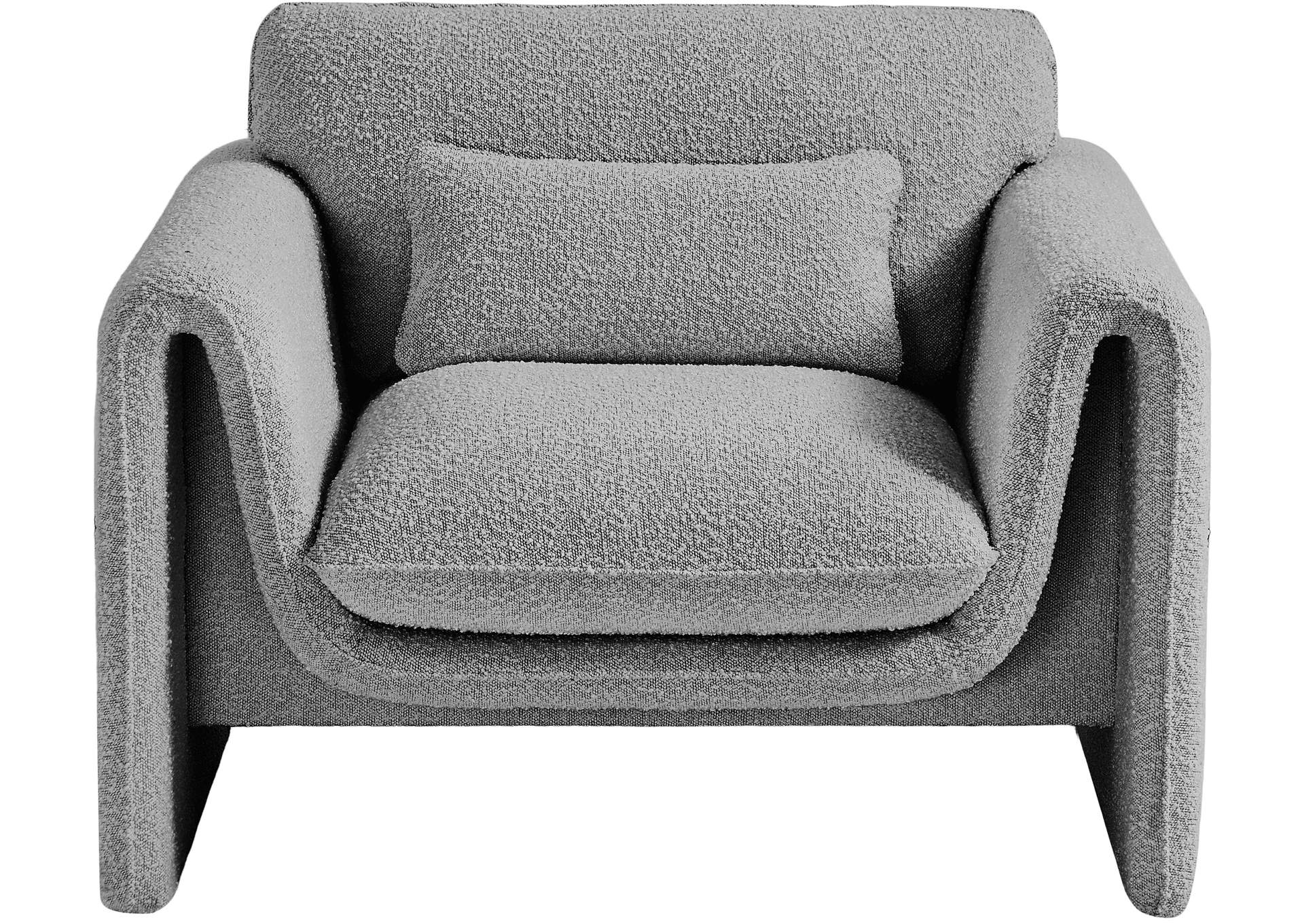 Stylus Grey Boucle Fabric Chair,Meridian Furniture