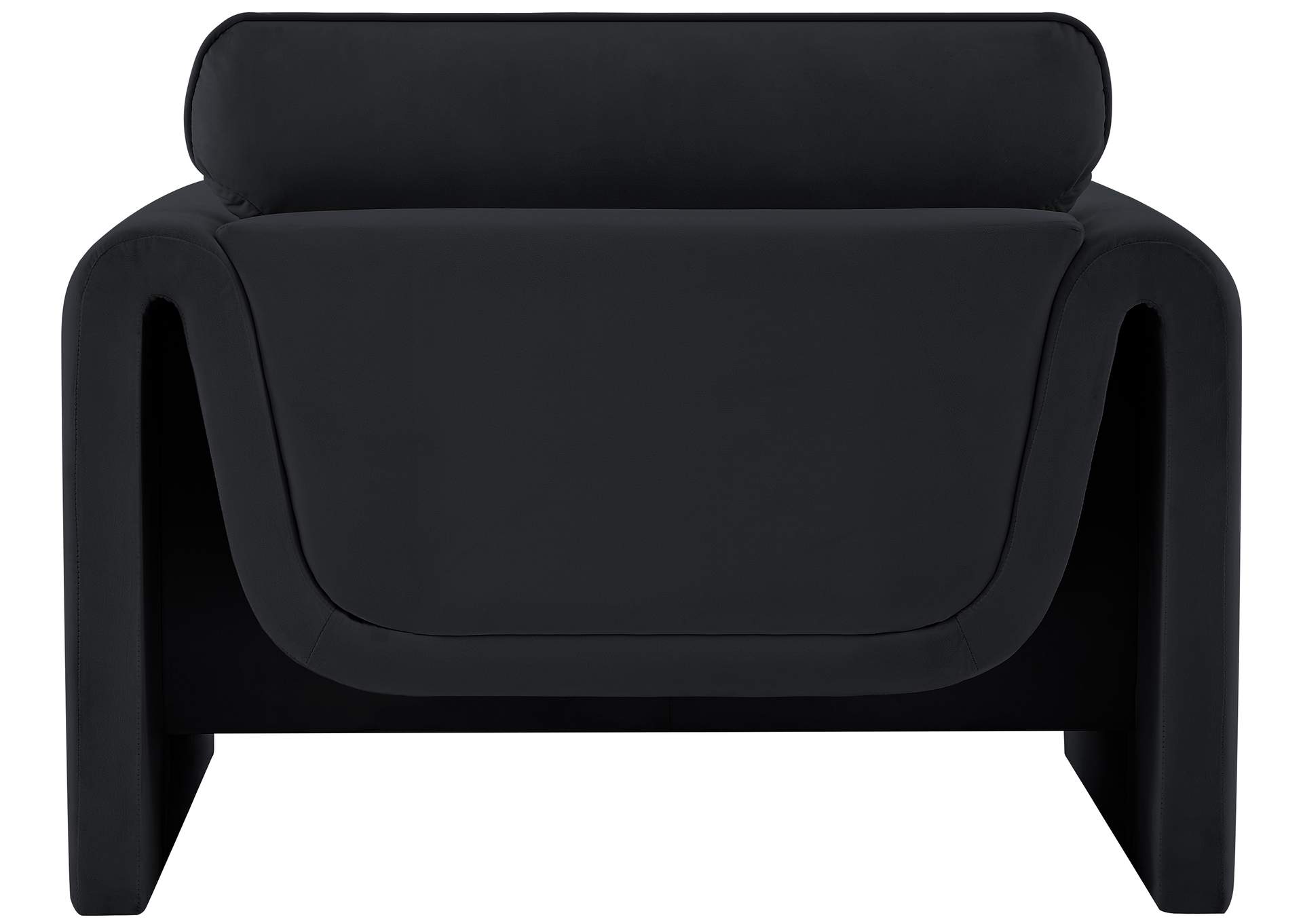 Sloan Black Velvet Fabric Chair,Meridian Furniture