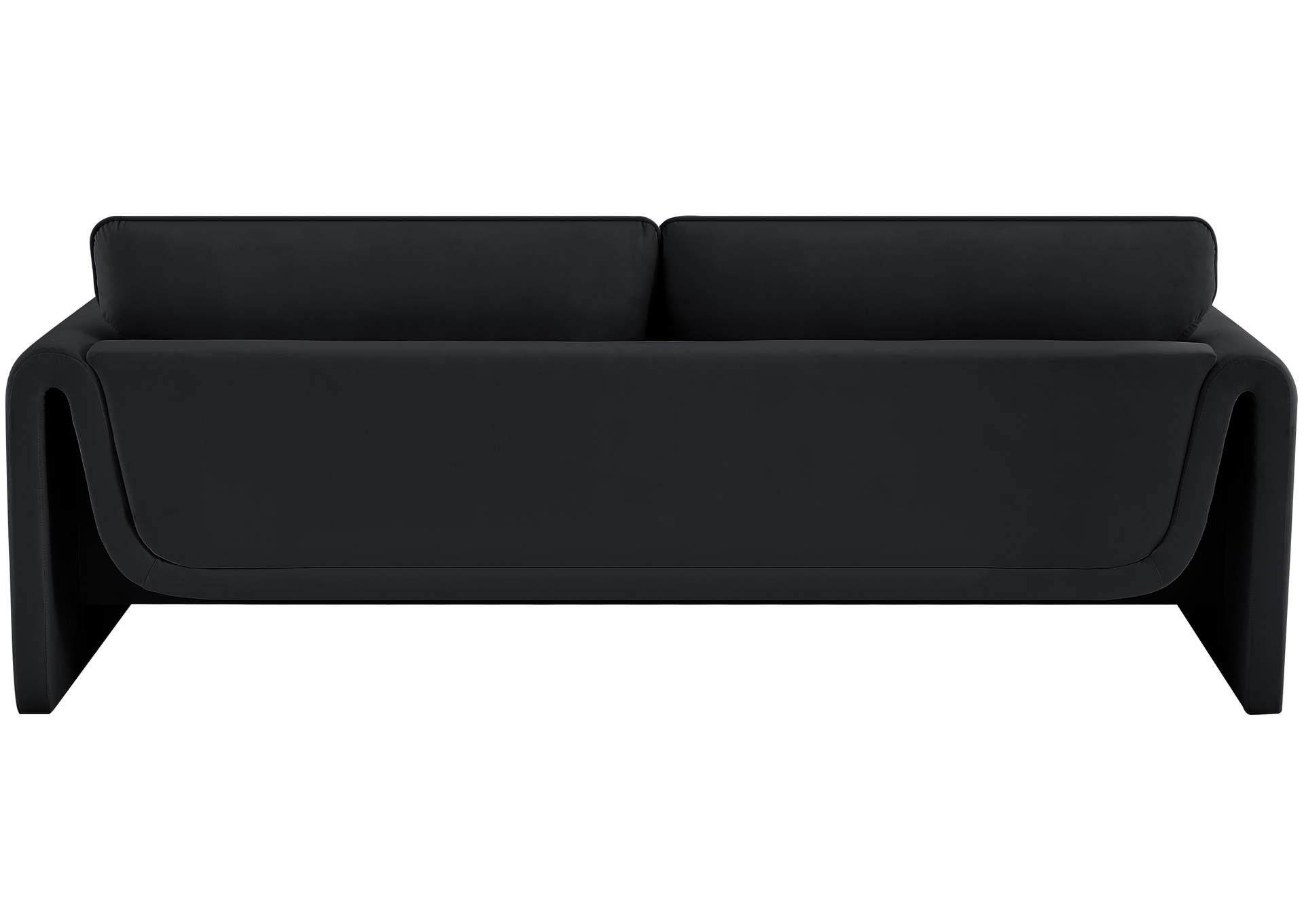 Sloan Black Velvet Fabric Sofa,Meridian Furniture