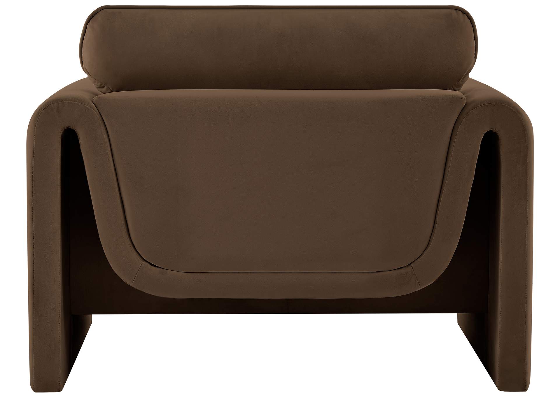 Sloan Brown Velvet Fabric Chair,Meridian Furniture