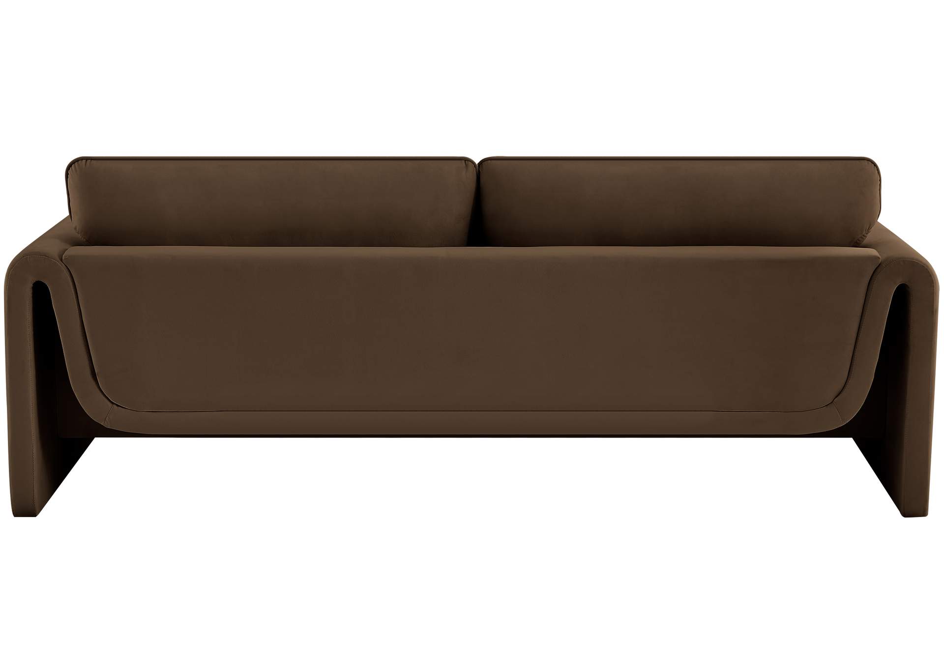 Sloan Brown Velvet Fabric Sofa,Meridian Furniture