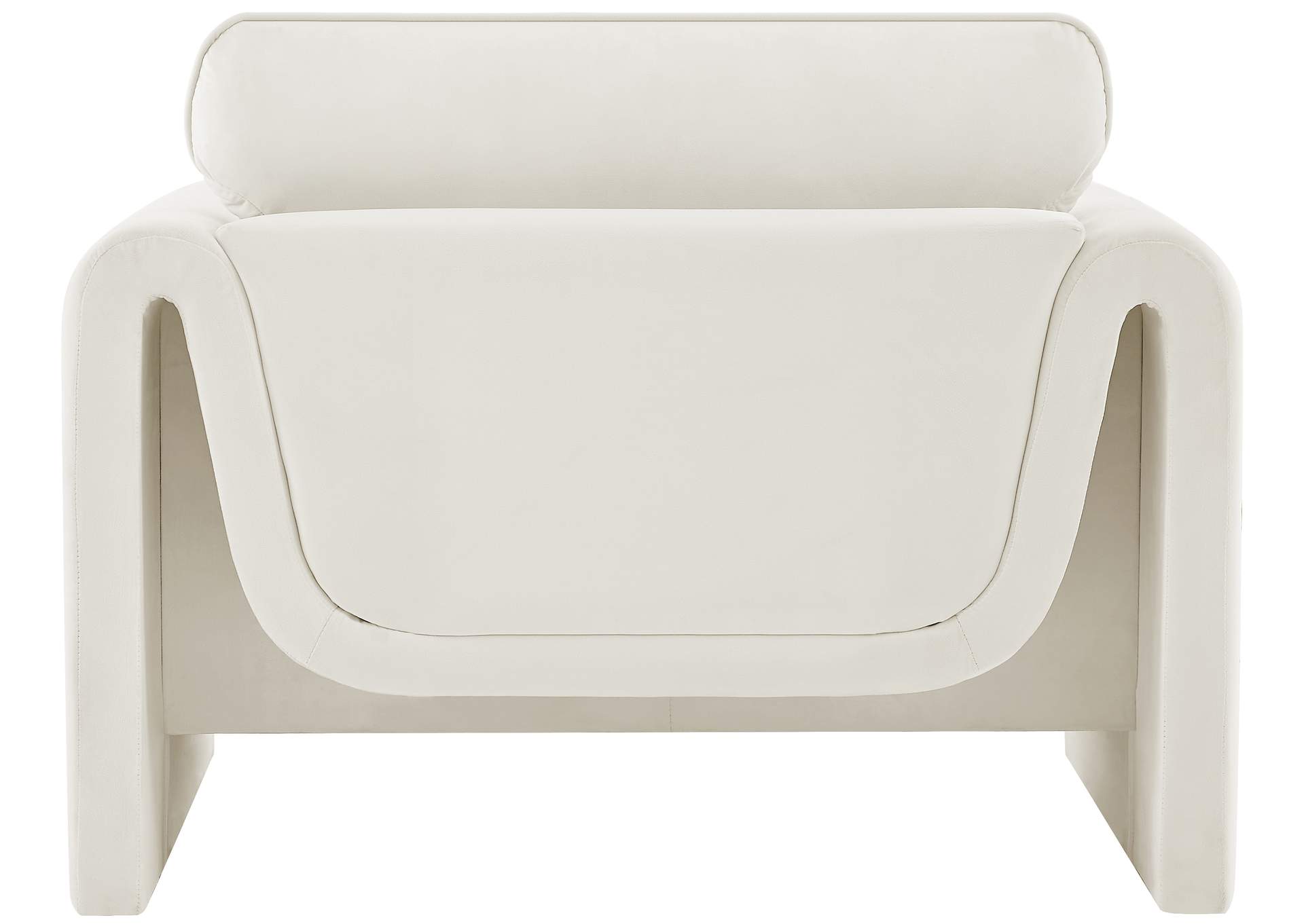 Sloan Cream Velvet Fabric Chair,Meridian Furniture