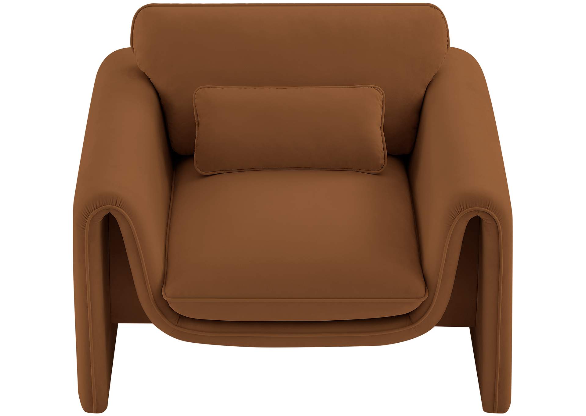 Sloan Saddle Velvet Fabric Chair,Meridian Furniture