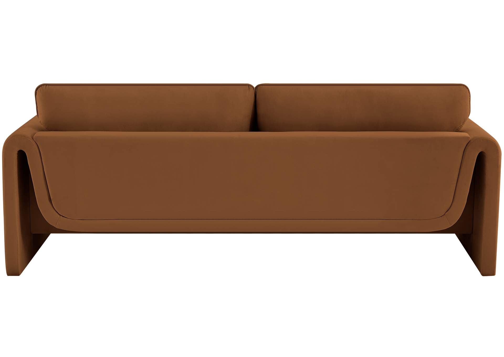Sloan Saddle Velvet Fabric Sofa,Meridian Furniture