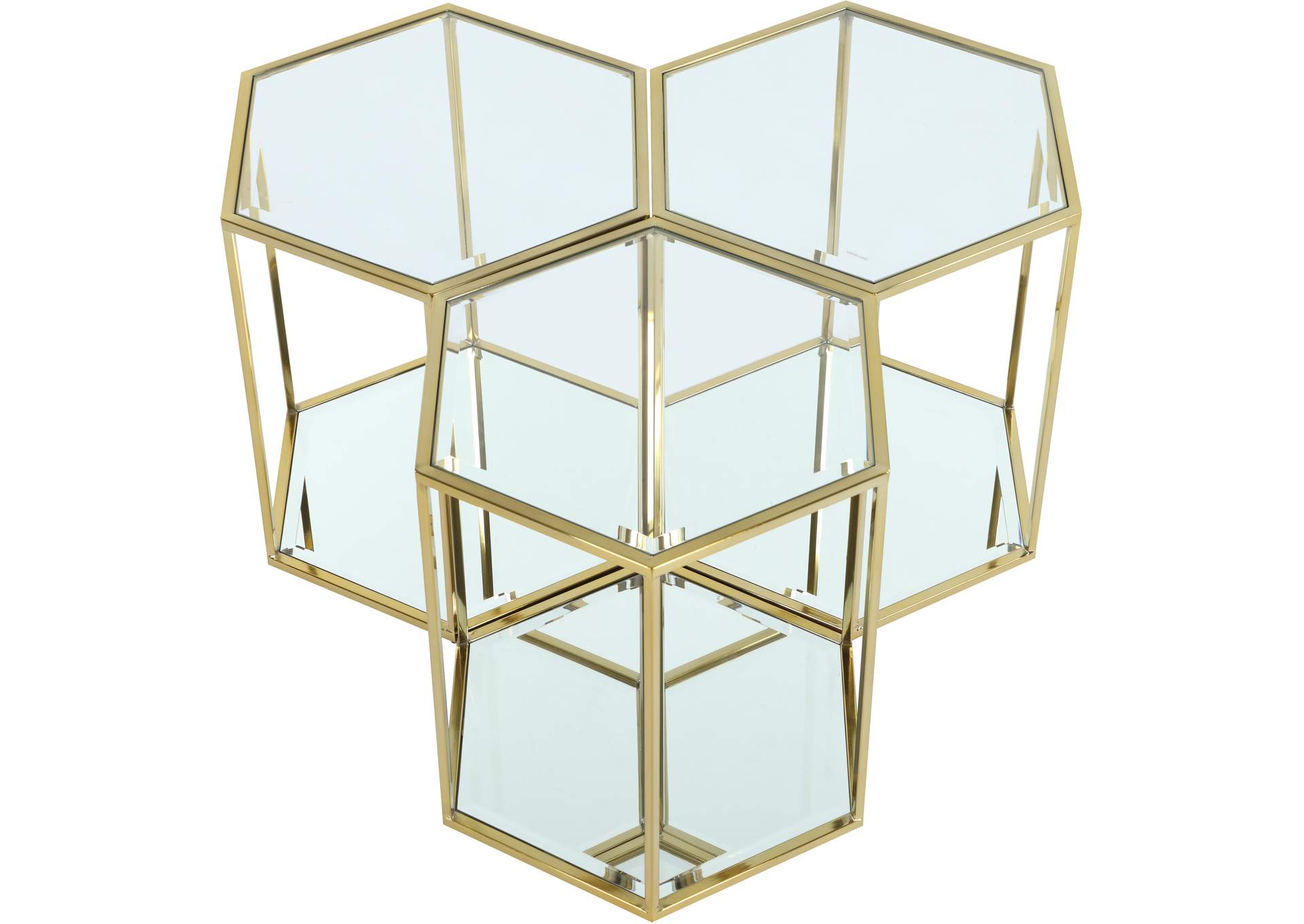 Sei Brushed Gold End Table,Meridian Furniture