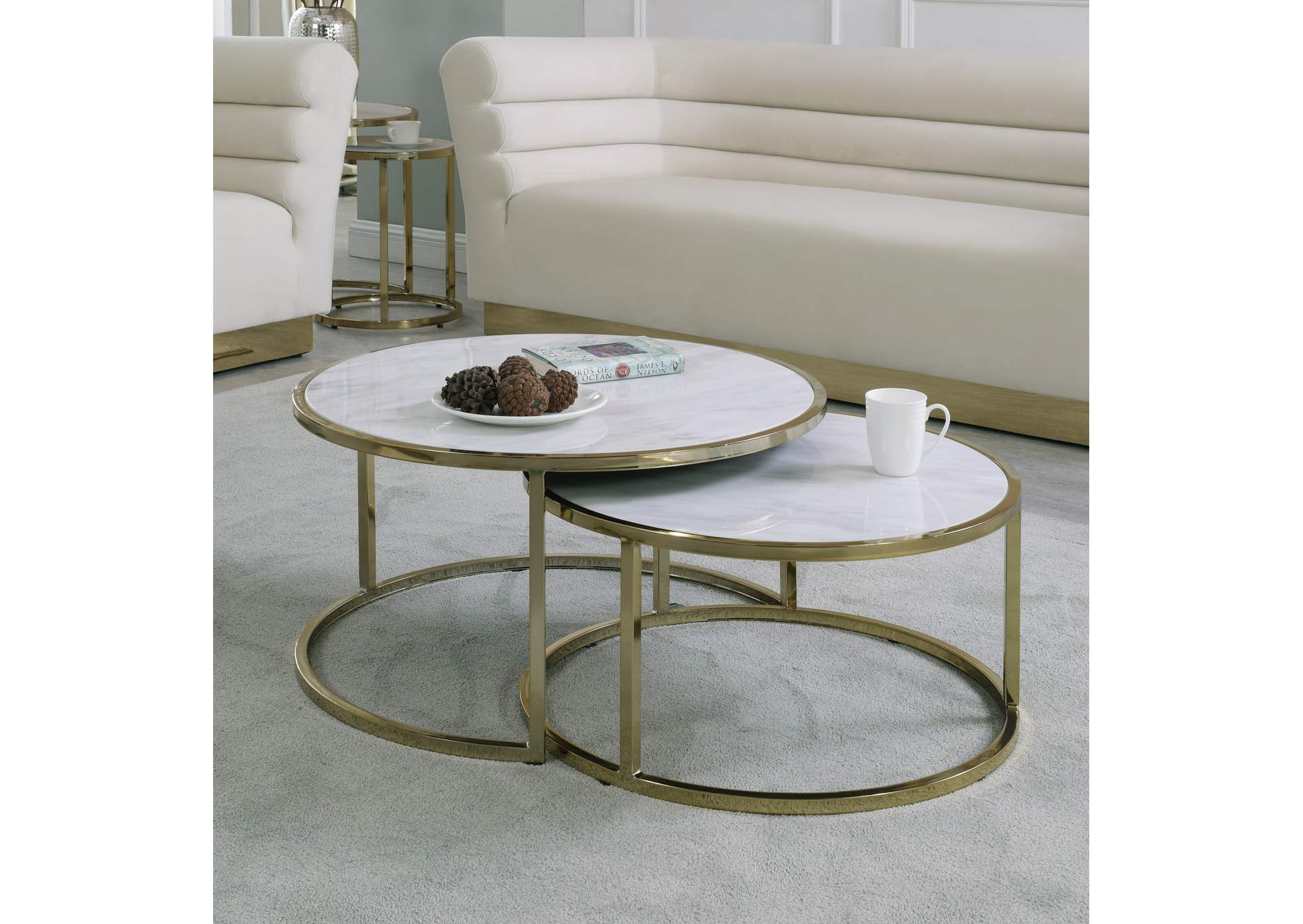 Massimo Gold Coffee Table,Meridian Furniture