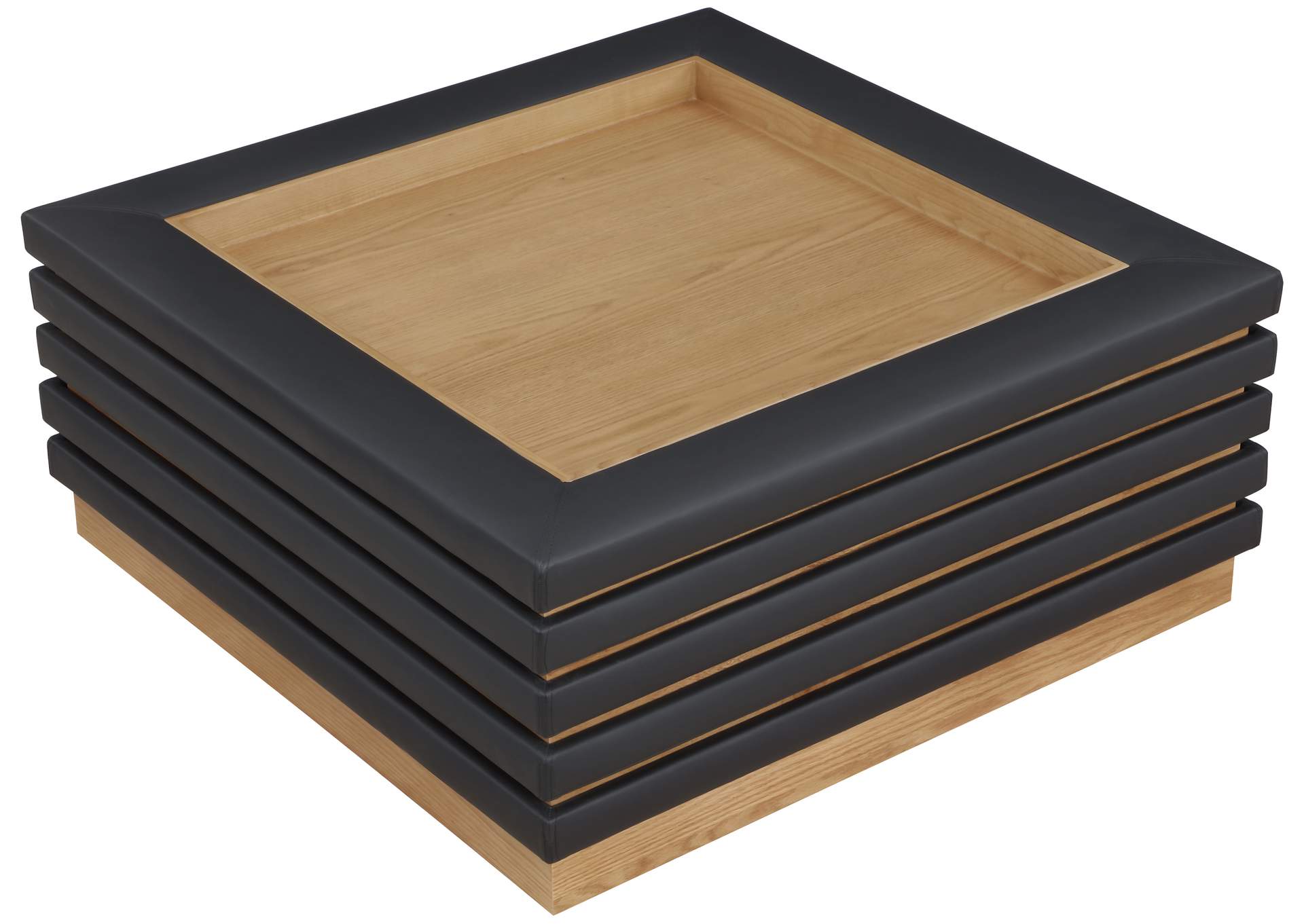 Rory Black Faux Leather Coffee Table,Meridian Furniture