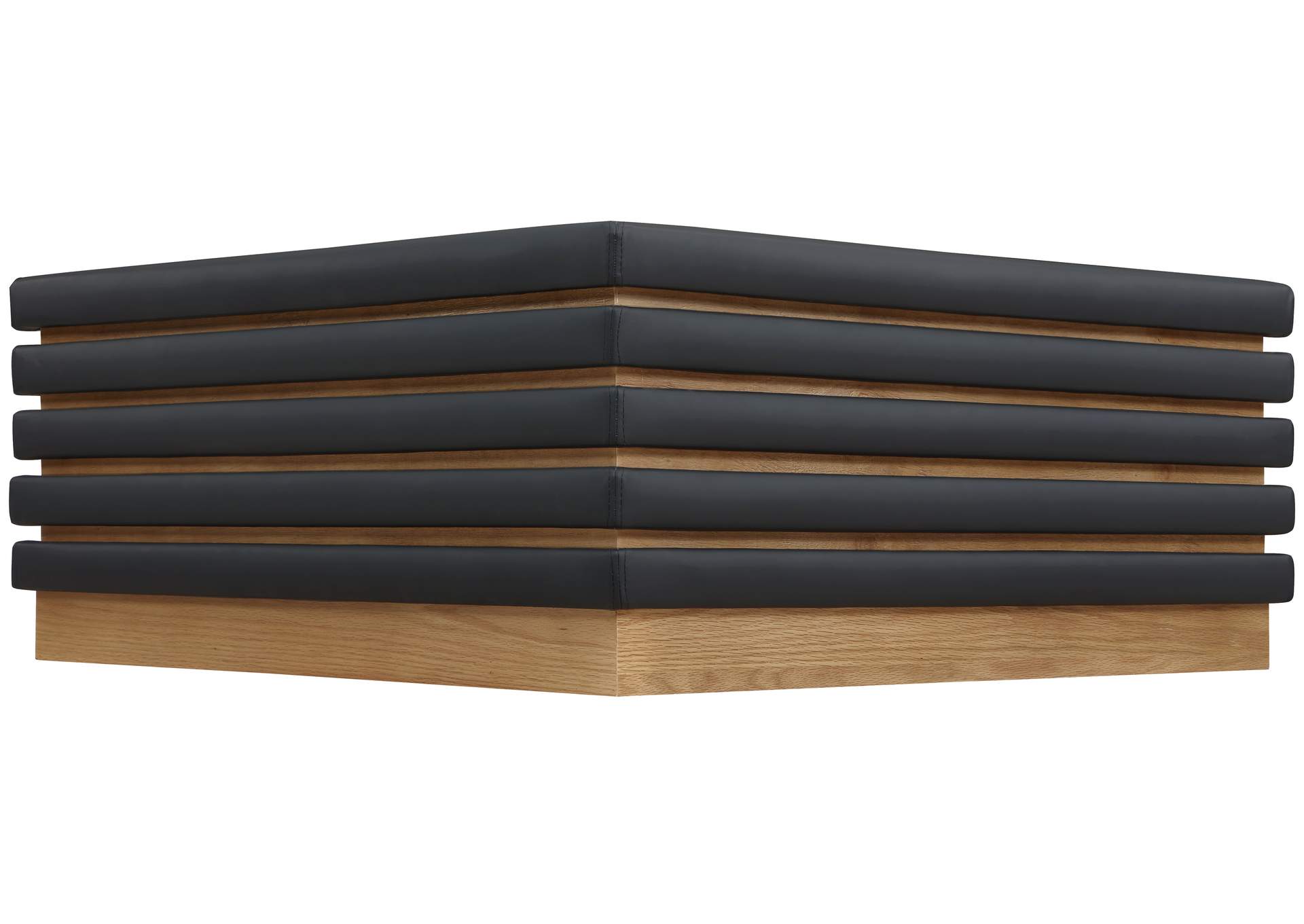 Rory Black Faux Leather Coffee Table,Meridian Furniture