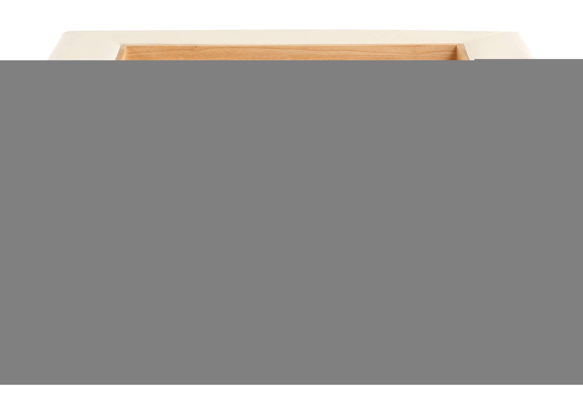 Rory Cream Faux Leather Coffee Table,Meridian Furniture