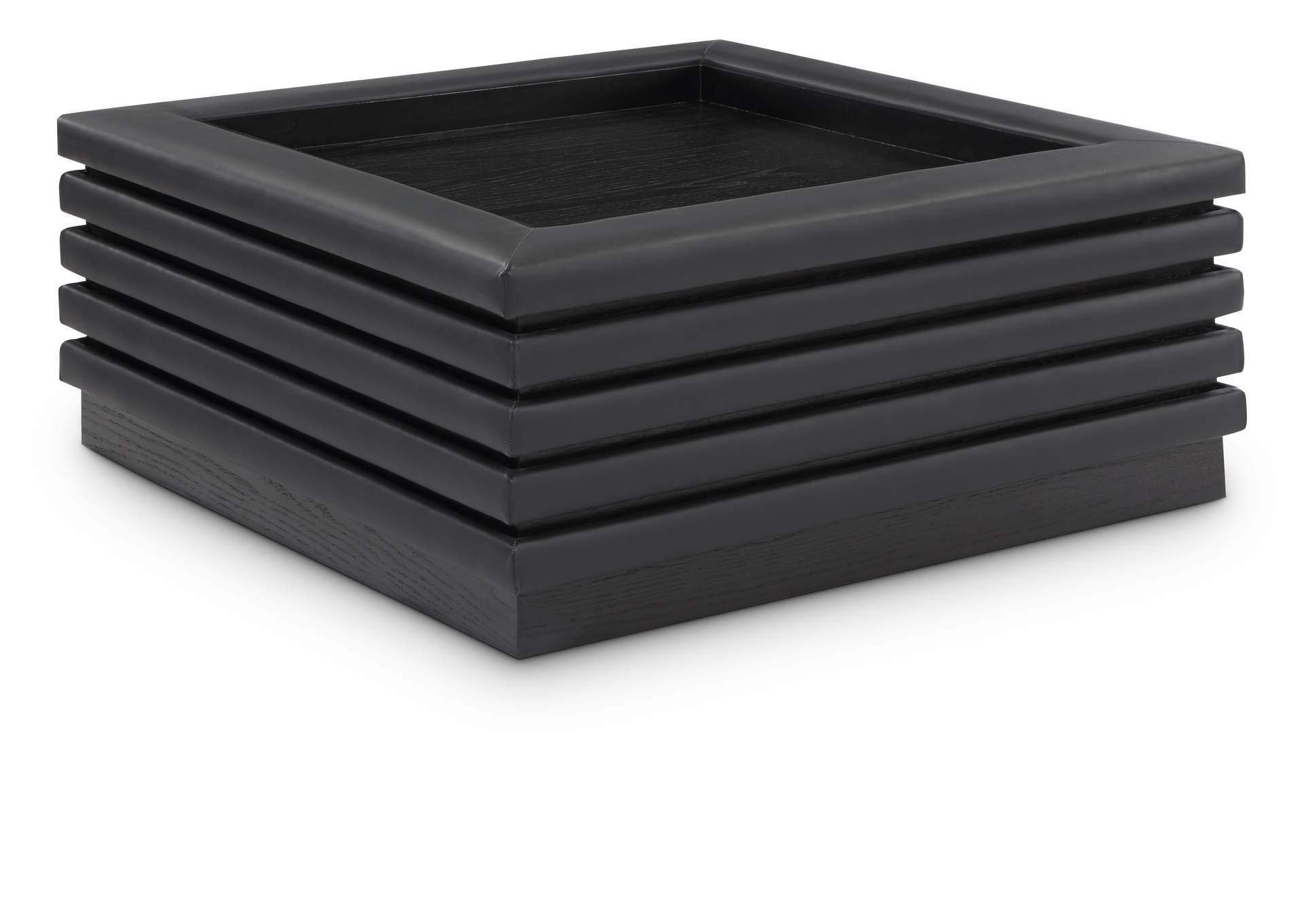 Rory Black Faux Leather Coffee Table,Meridian Furniture