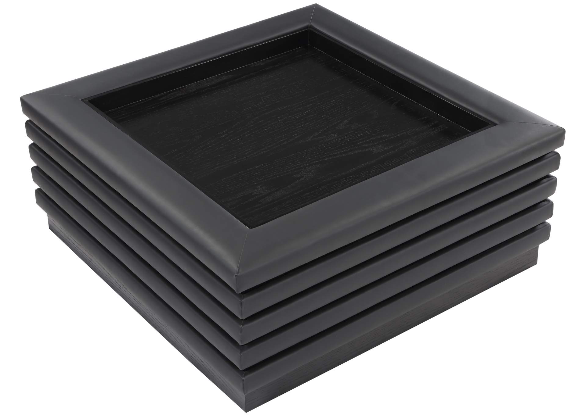 Rory Black Faux Leather Coffee Table,Meridian Furniture