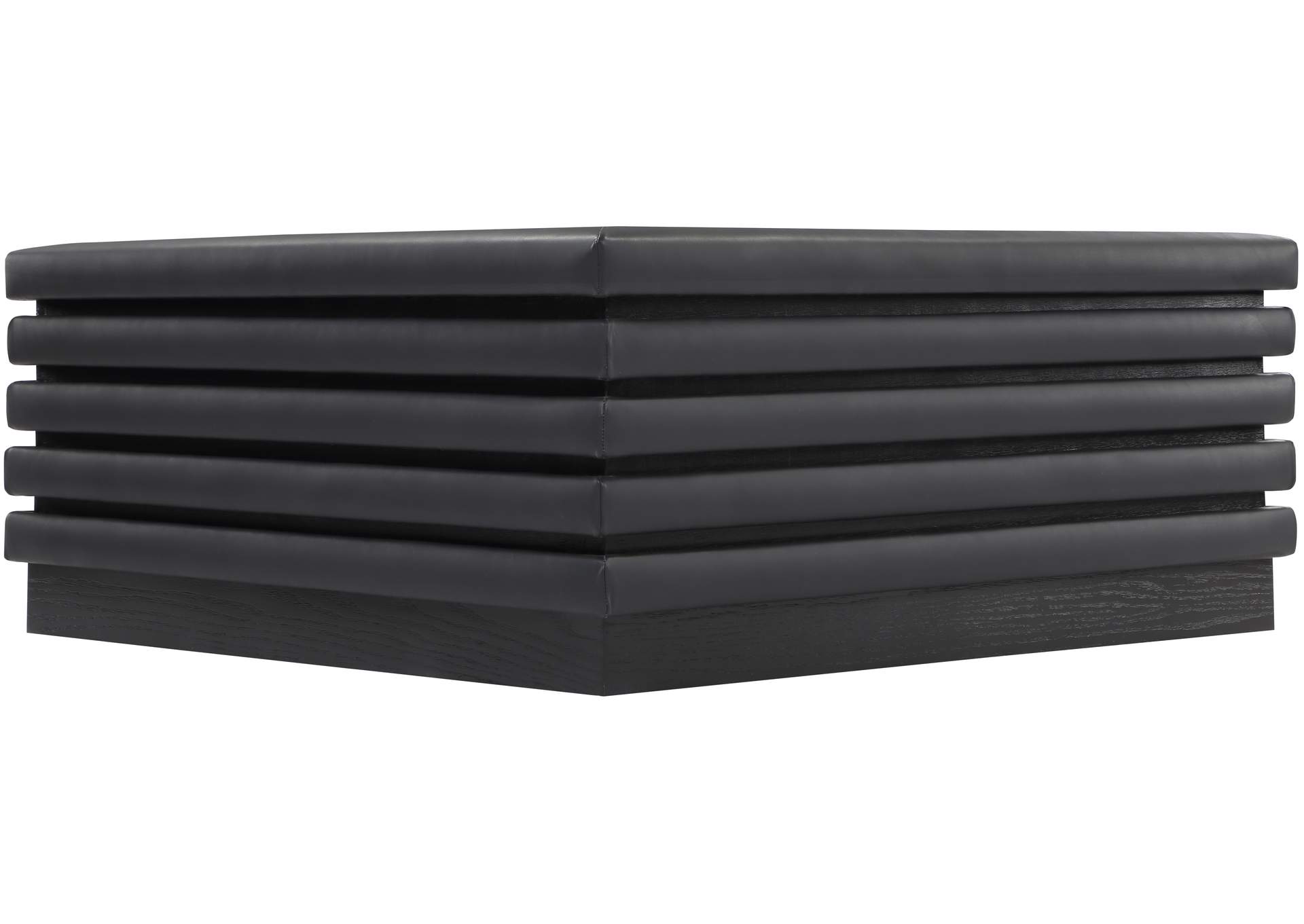 Rory Black Faux Leather Coffee Table,Meridian Furniture