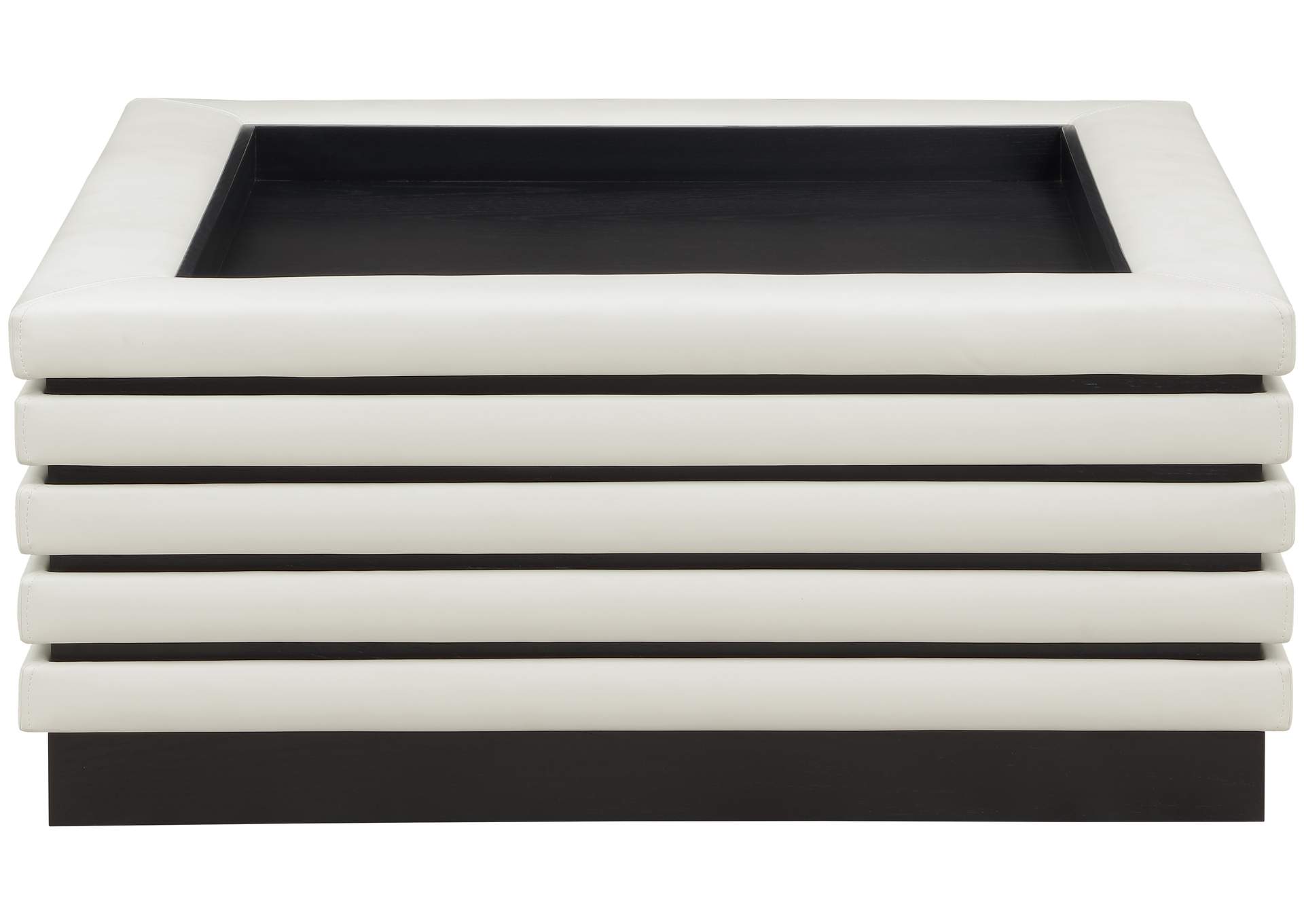 Rory Cream Faux Leather Coffee Table,Meridian Furniture