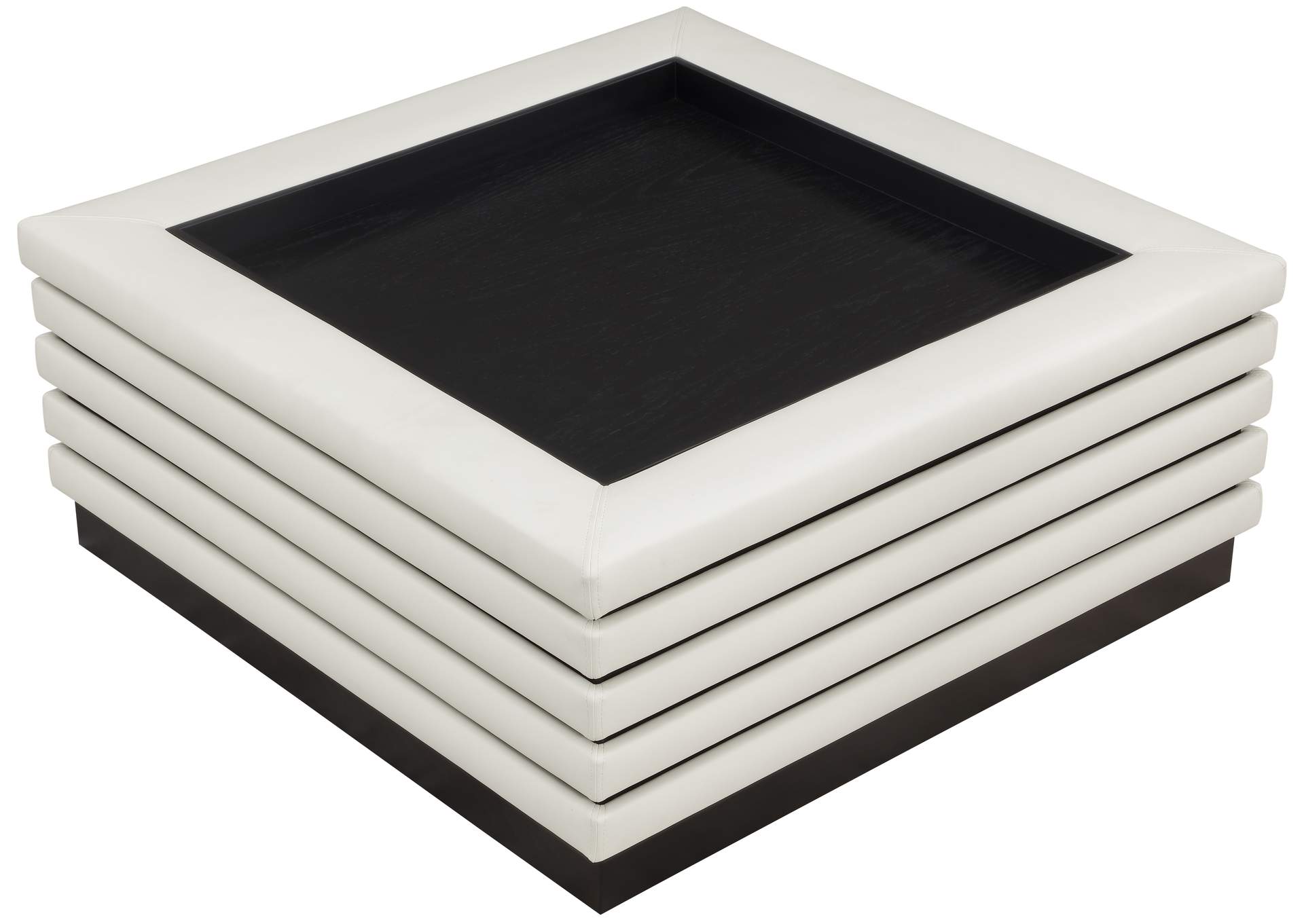 Rory Cream Faux Leather Coffee Table,Meridian Furniture