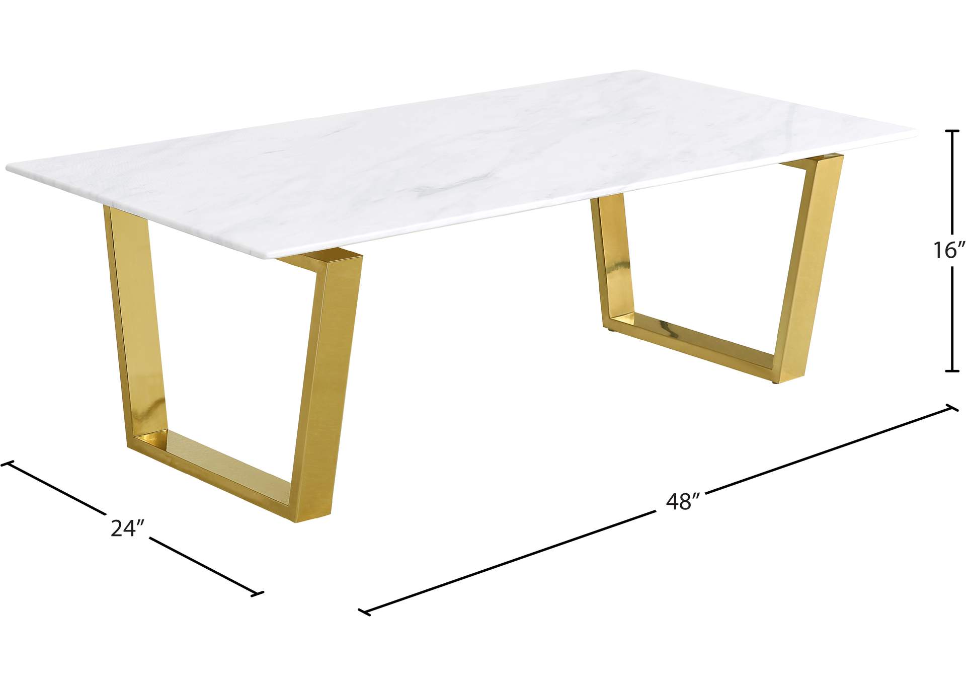 Cameron Gold Coffee Table,Meridian Furniture