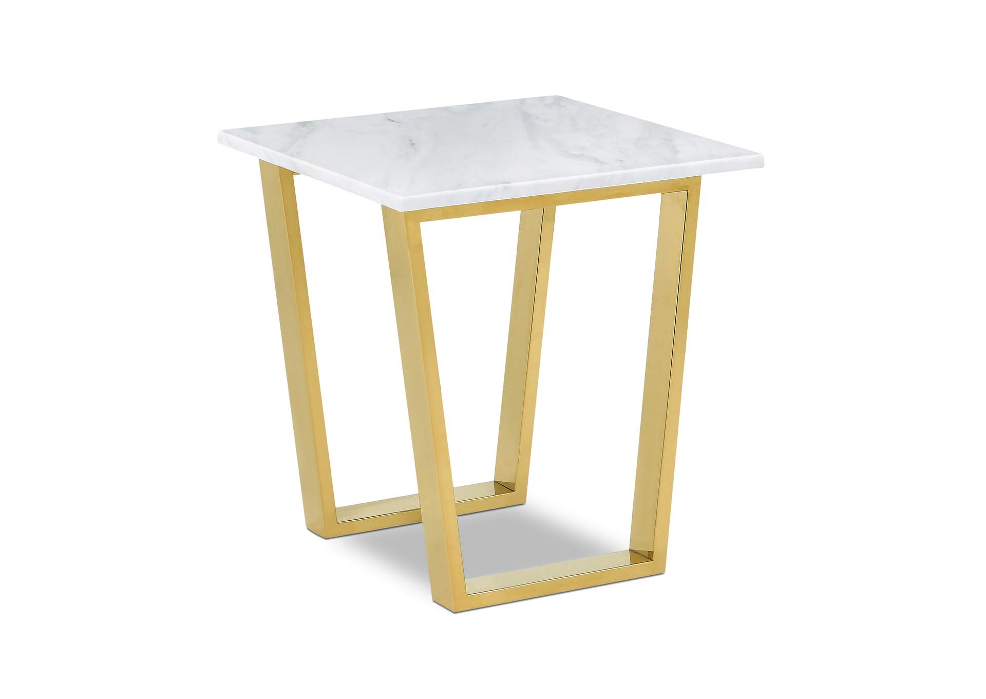 Cameron Gold End Table,Meridian Furniture