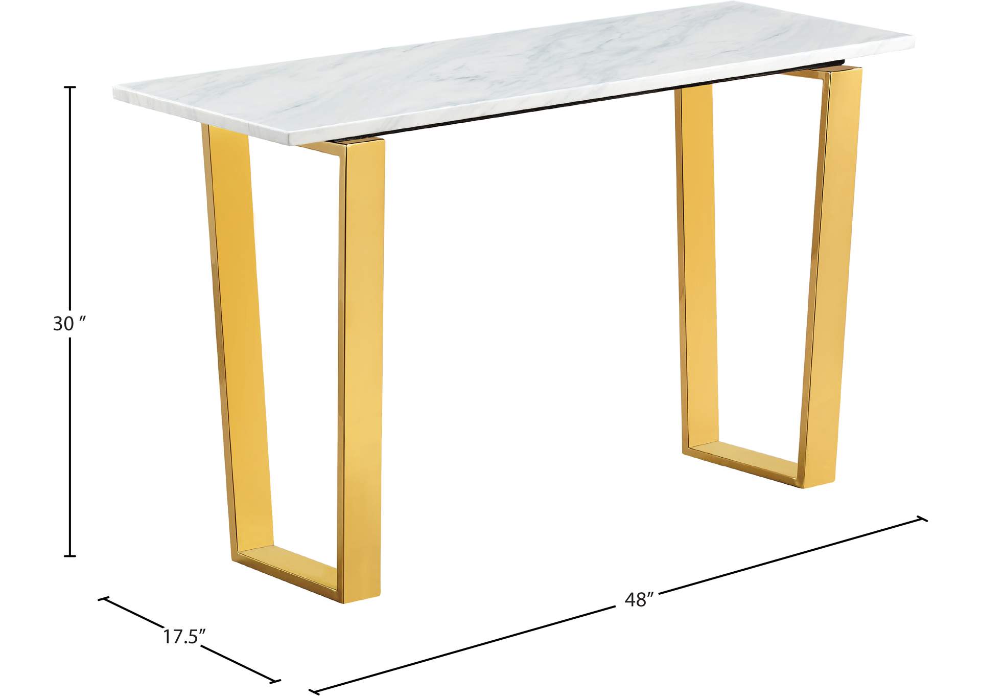 Cameron Gold Console Table,Meridian Furniture