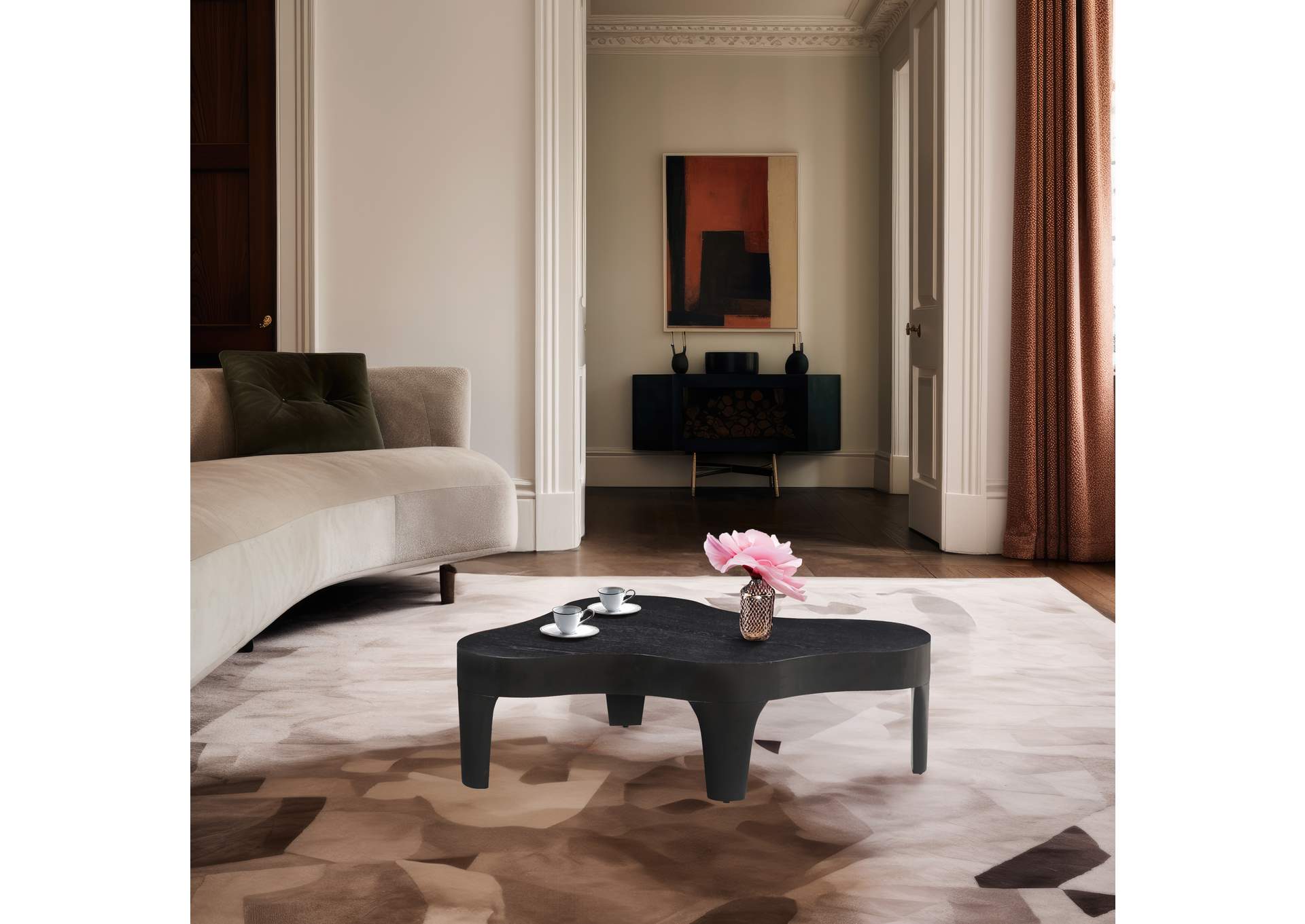 Oakley Black Coffee Table,Meridian Furniture