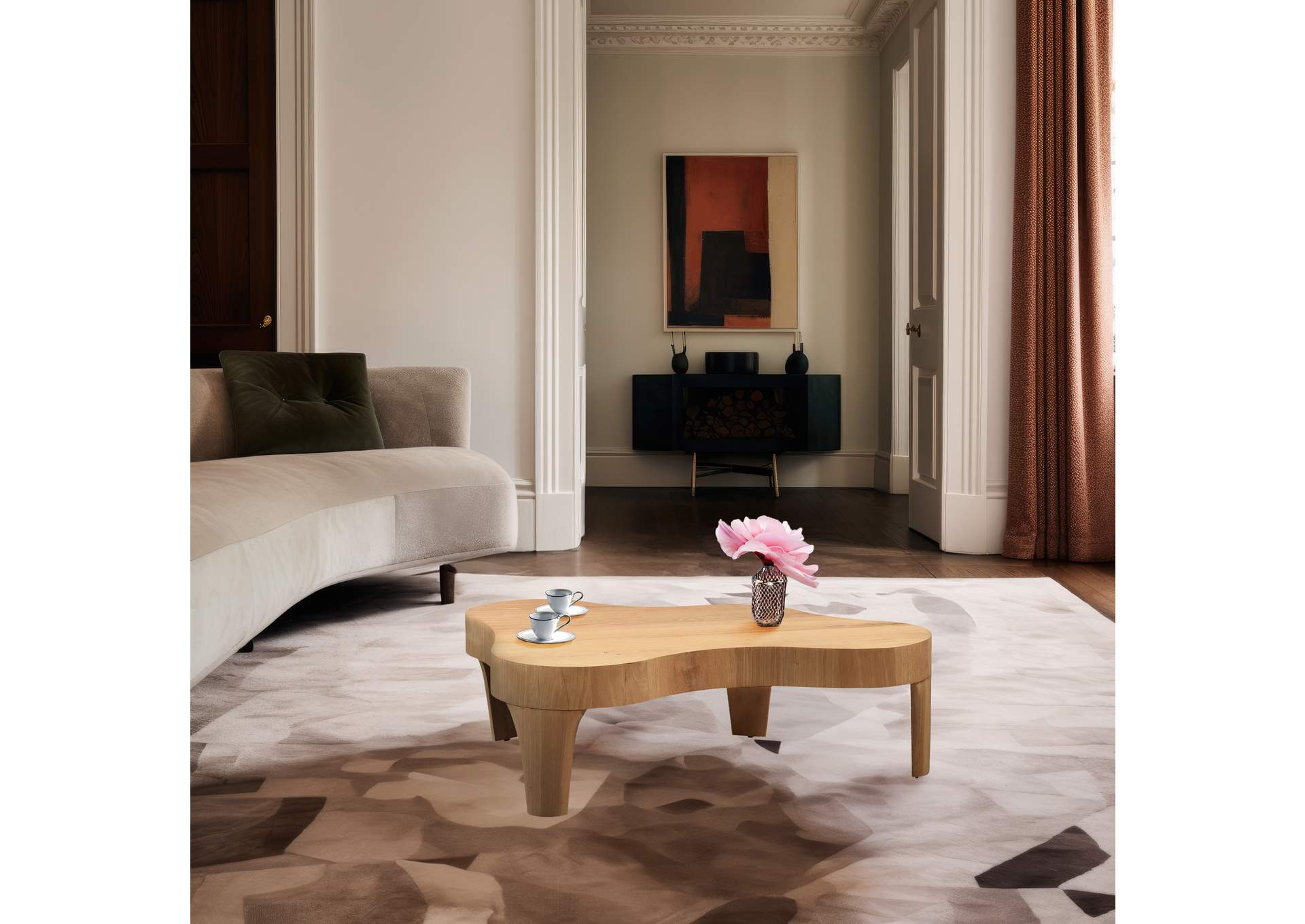 Oakley Natural Coffee Table,Meridian Furniture