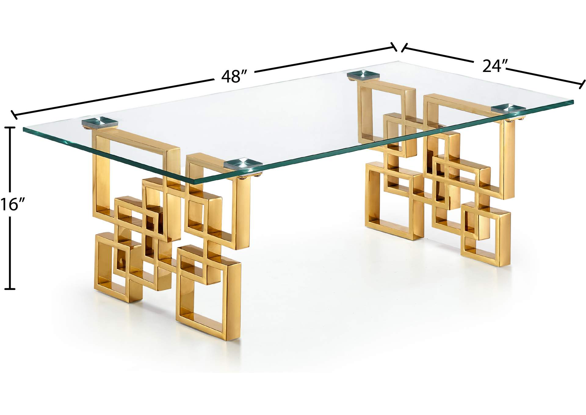 Pierre Gold Coffee Table,Meridian Furniture