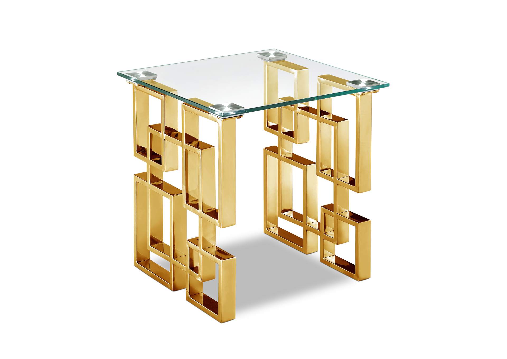 Pierre Gold End Table,Meridian Furniture