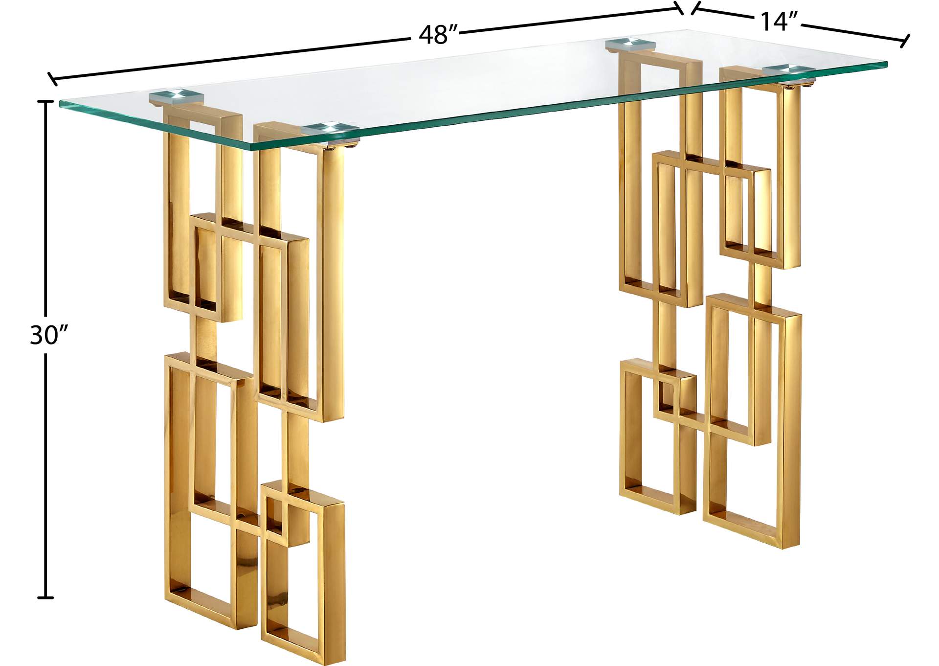 Pierre Gold Console Table,Meridian Furniture