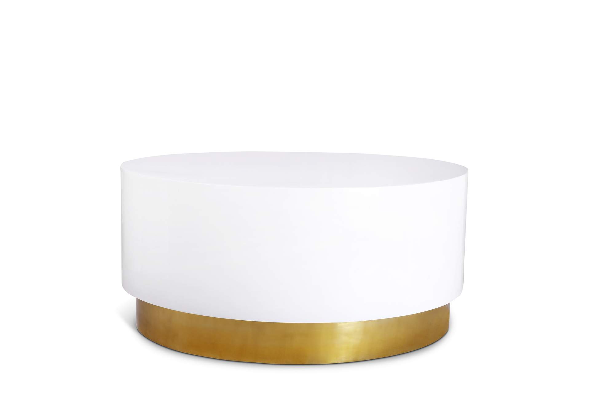 Deco White - Gold Coffee Table,Meridian Furniture