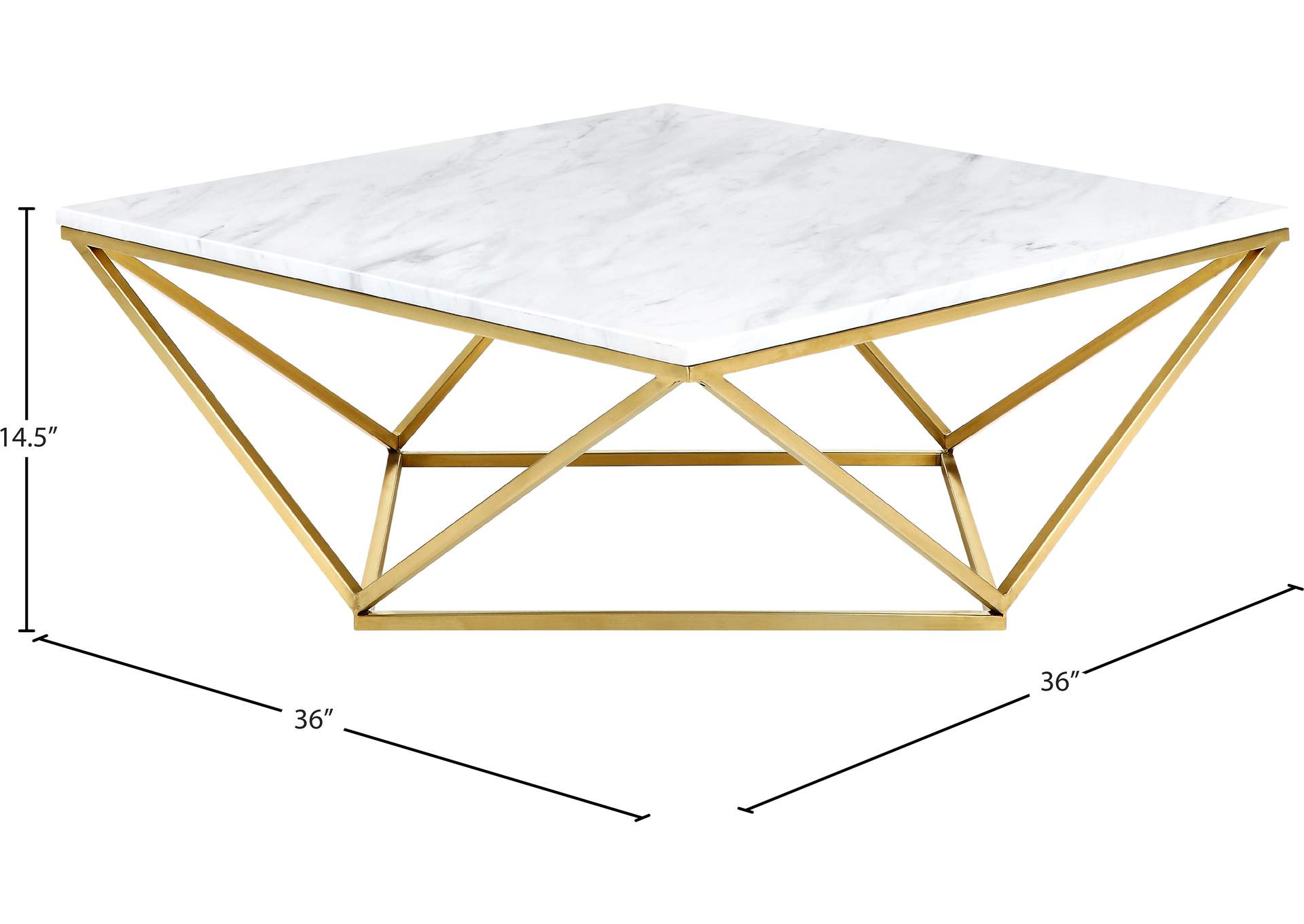 Mason Gold Coffee Table,Meridian Furniture