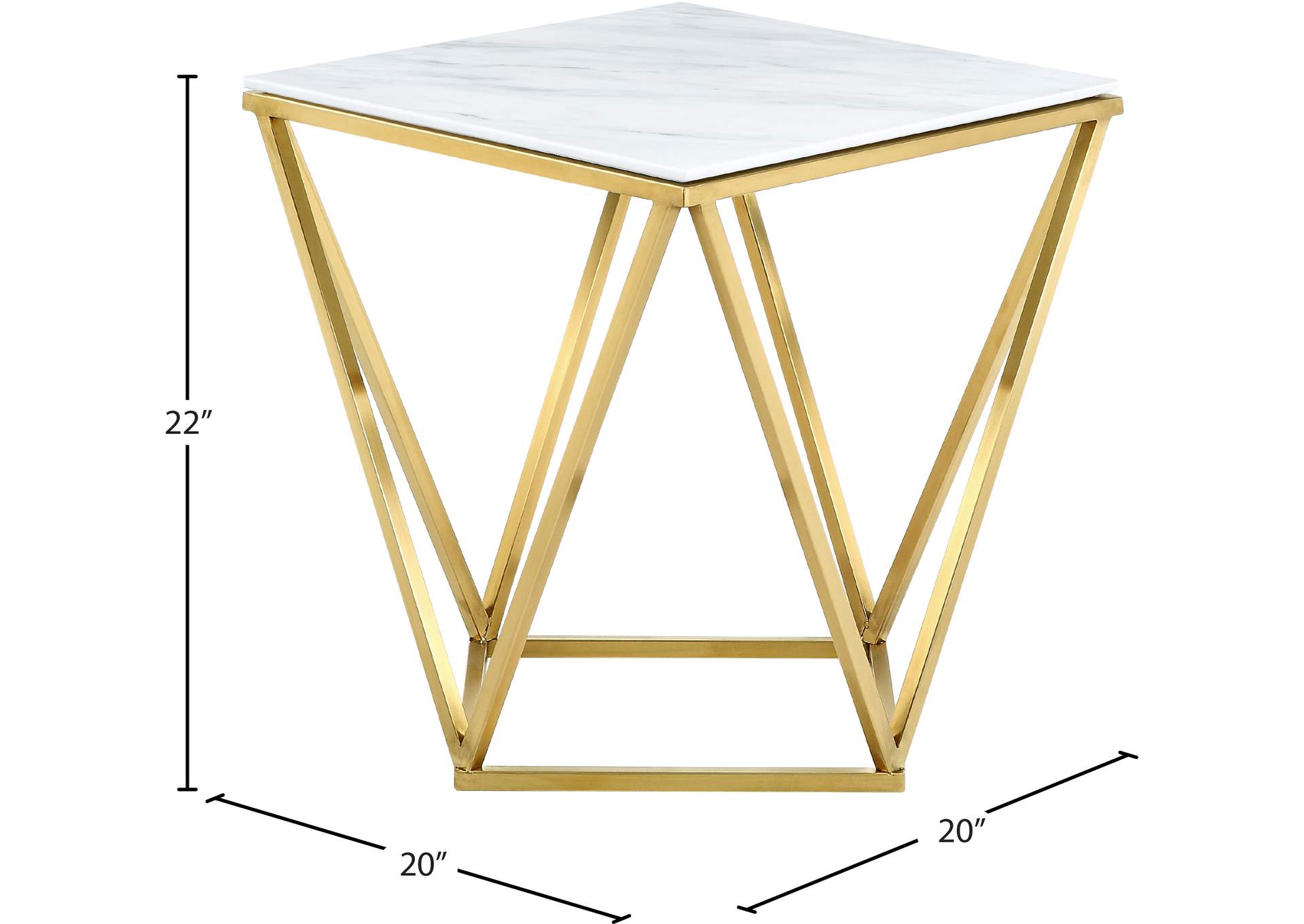 Mason Gold End Table,Meridian Furniture