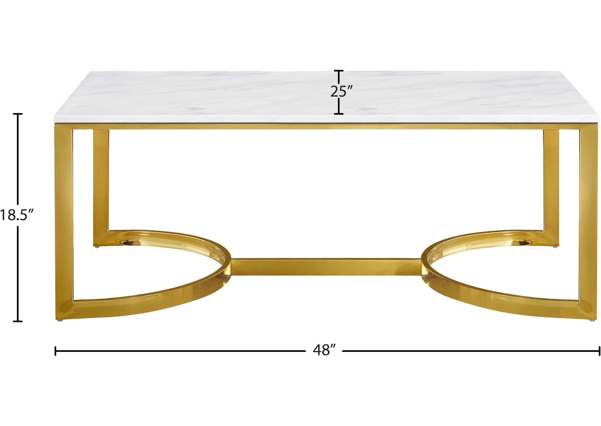 London Gold Coffee Table,Meridian Furniture