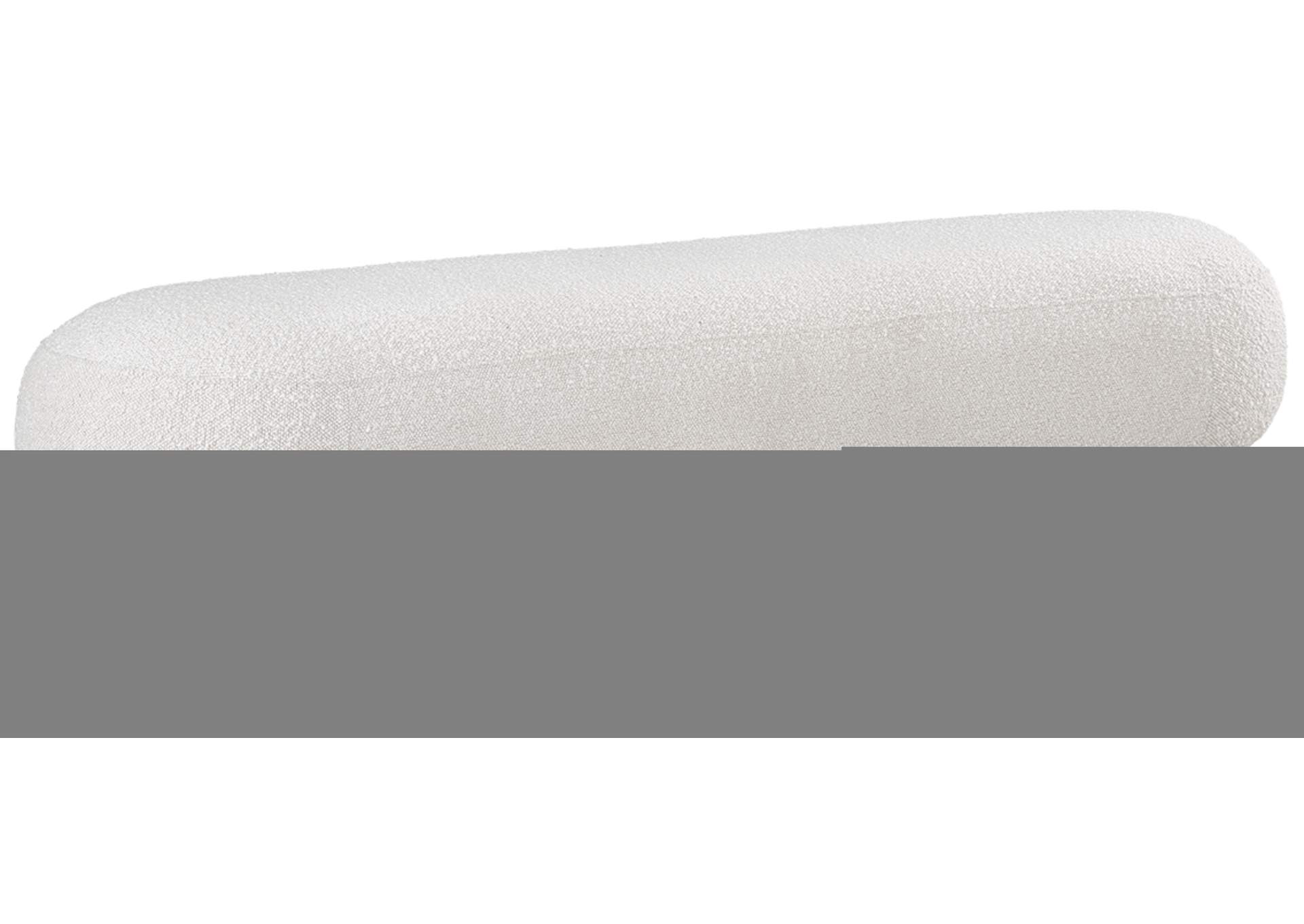 Robertson Cream Boucle Fabric Bench,Meridian Furniture