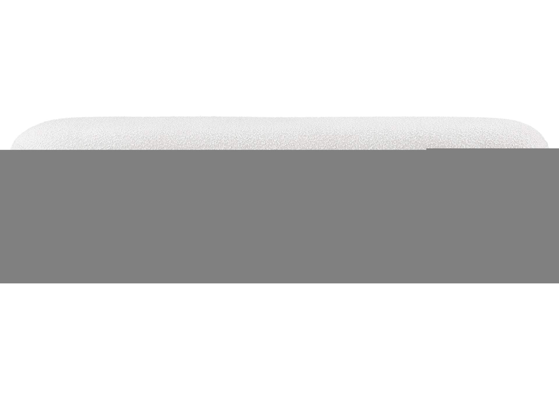 Robertson Cream Boucle Fabric Bench,Meridian Furniture