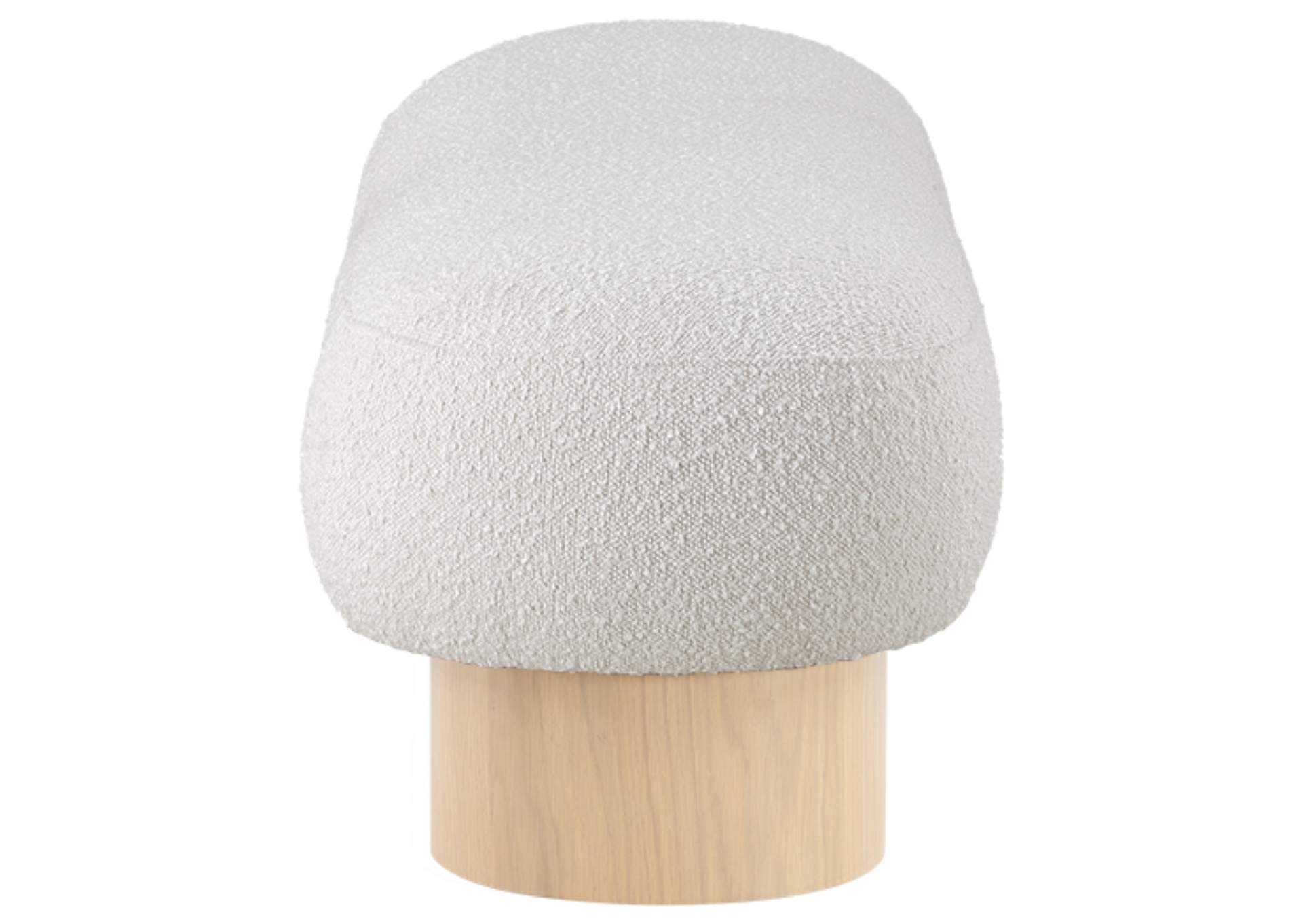 Robertson Cream Boucle Fabric Bench,Meridian Furniture