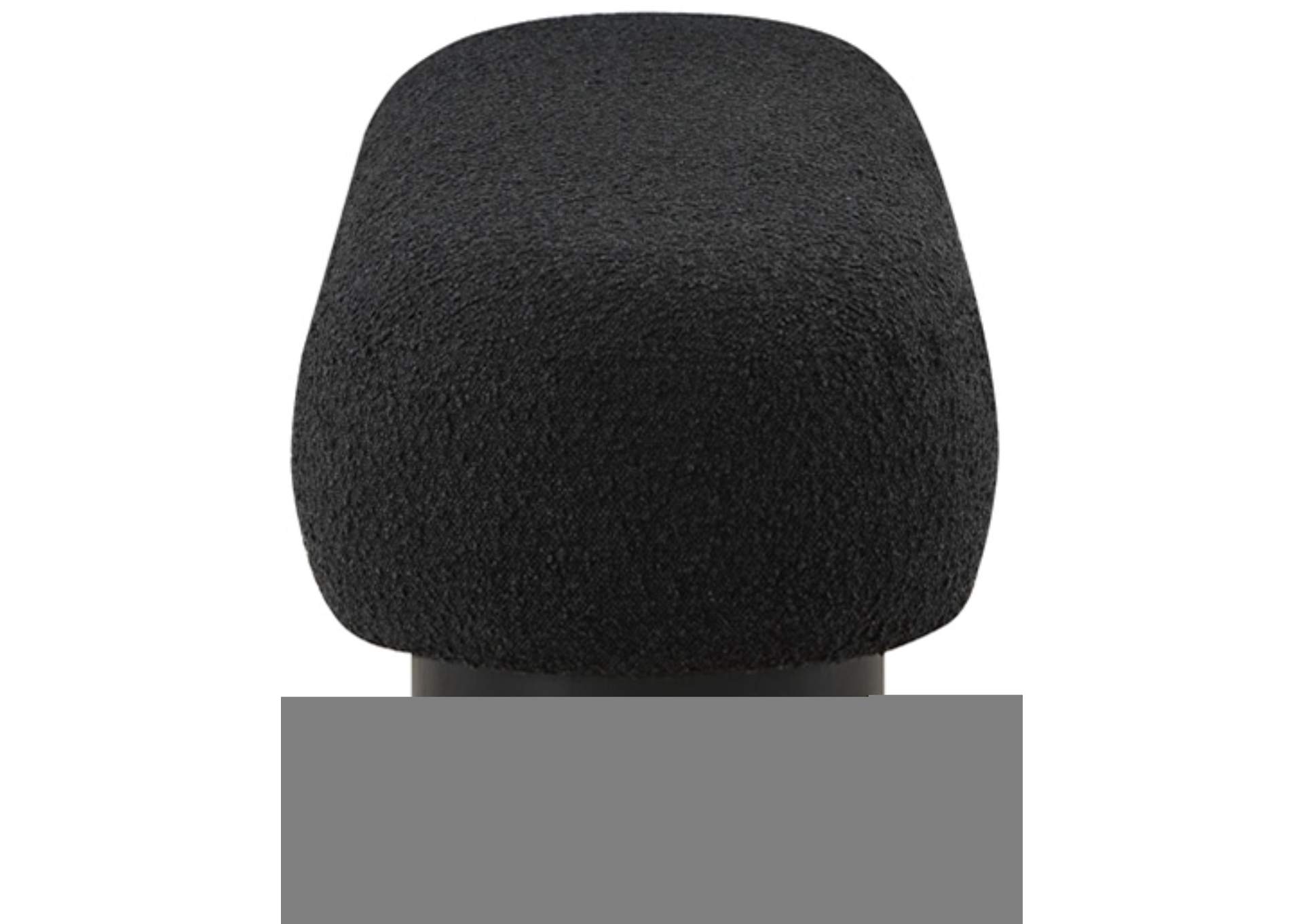 Robertson Black Boucle Fabric Bench,Meridian Furniture