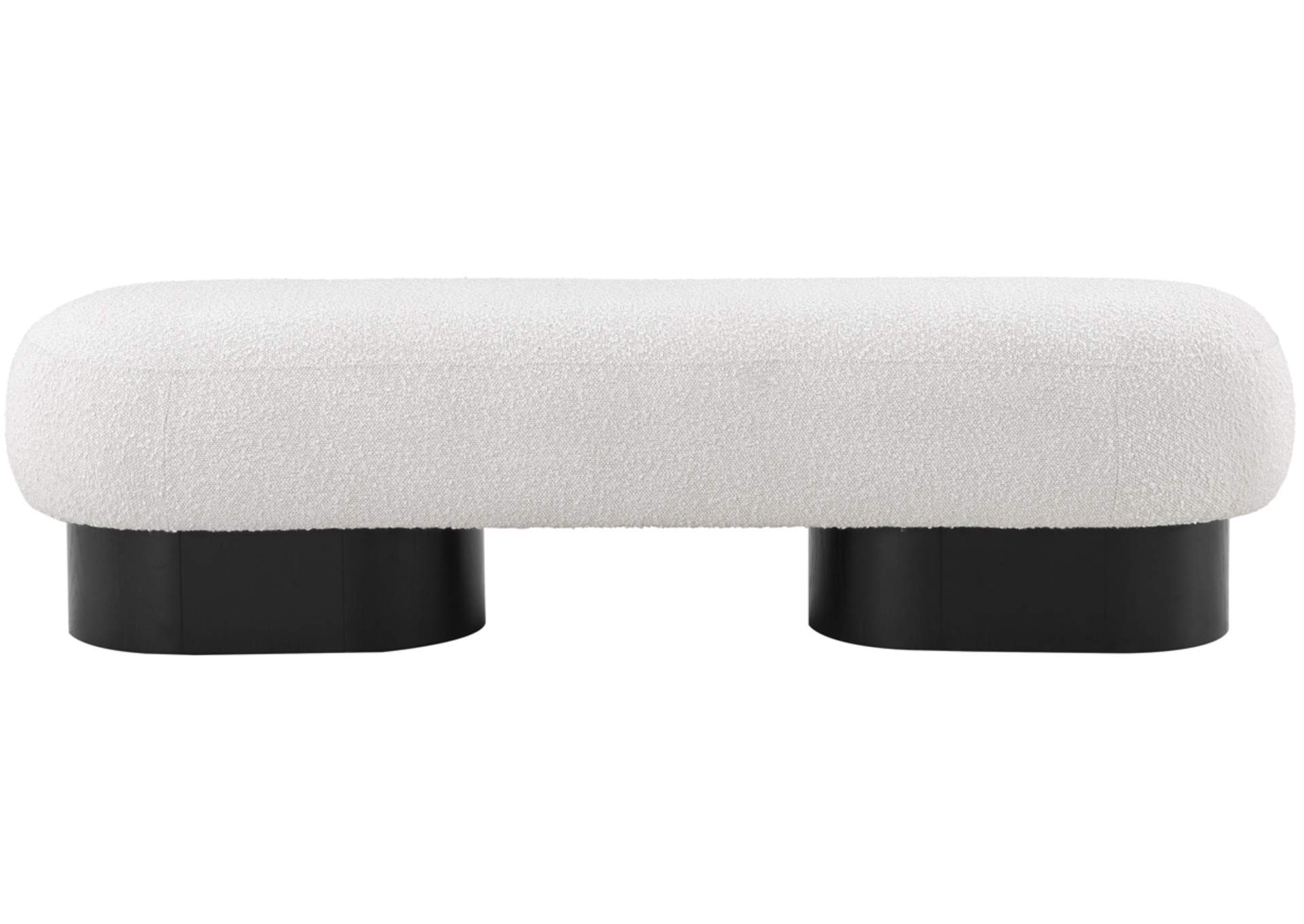 Robertson Cream Boucle Fabric Bench,Meridian Furniture
