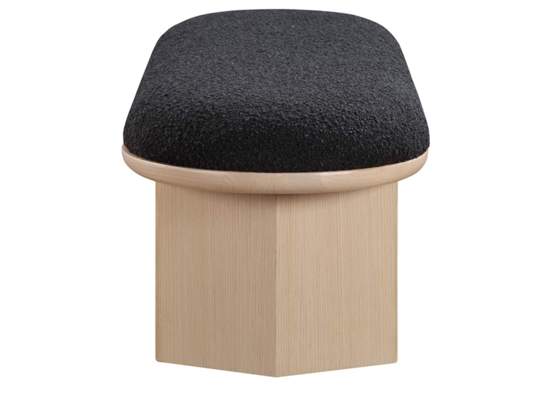 Wilshire Black Boucle Fabric Bench,Meridian Furniture