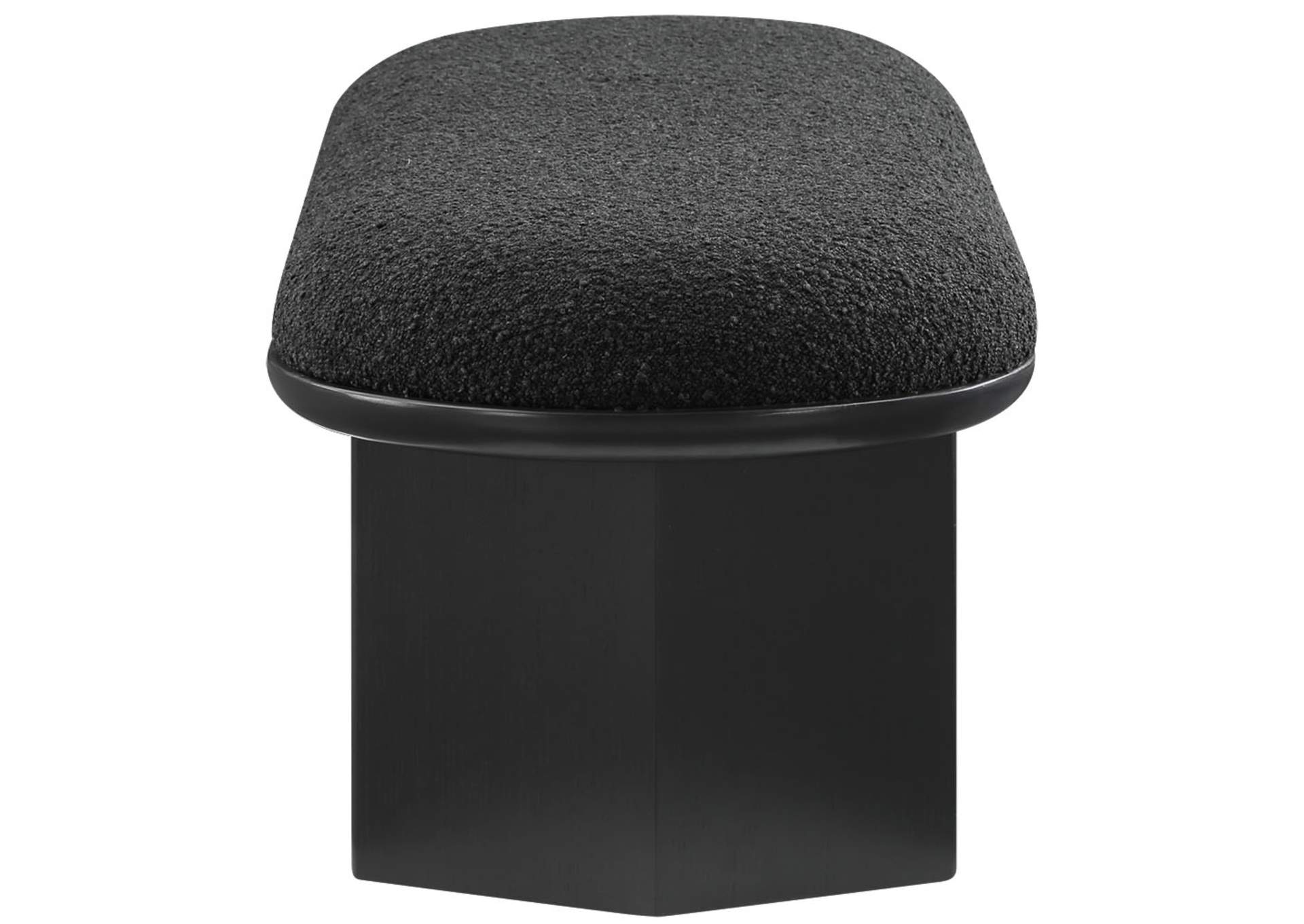 Wilshire Black Boucle Fabric Bench,Meridian Furniture