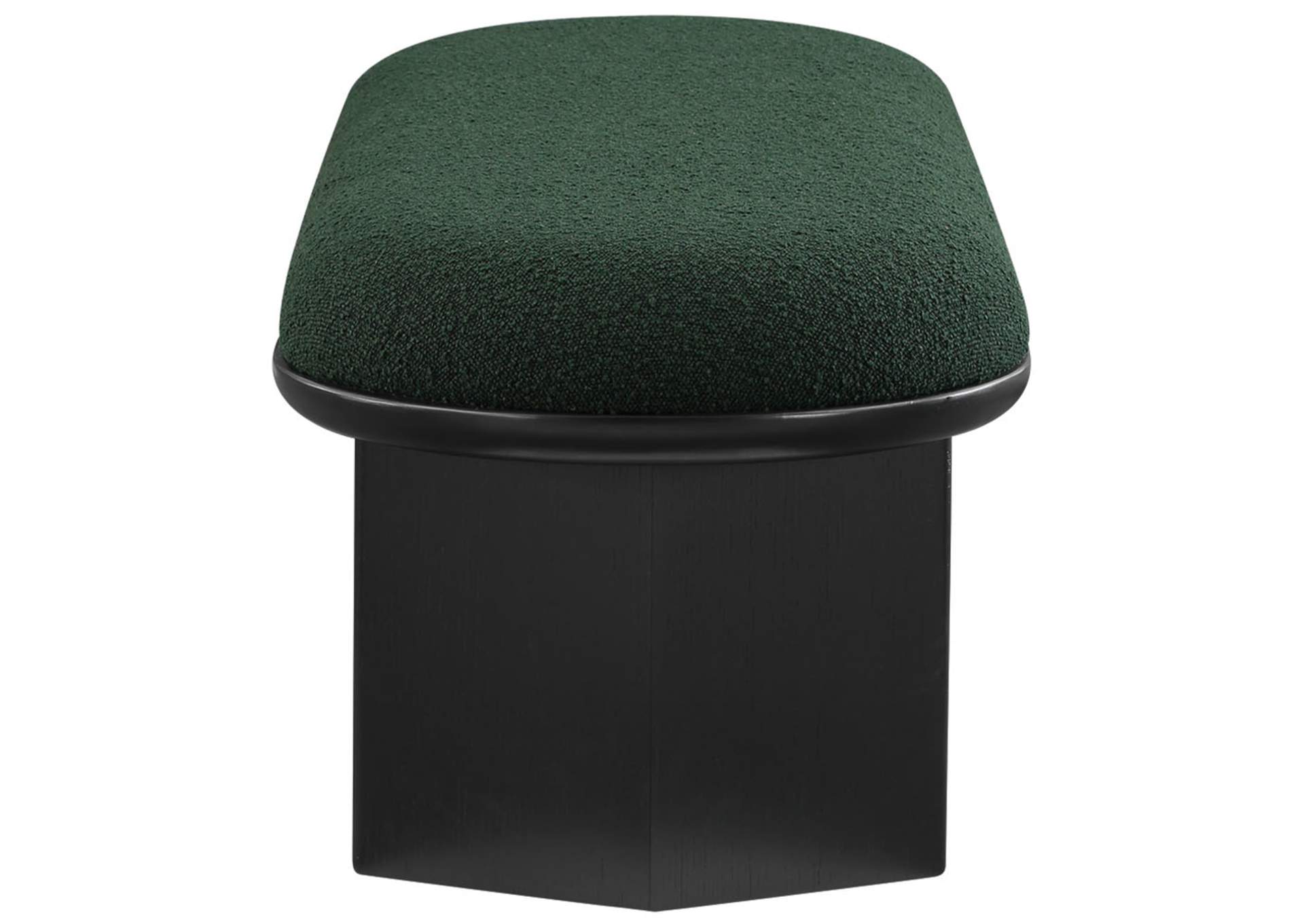 Wilshire Green Boucle Fabric Bench,Meridian Furniture