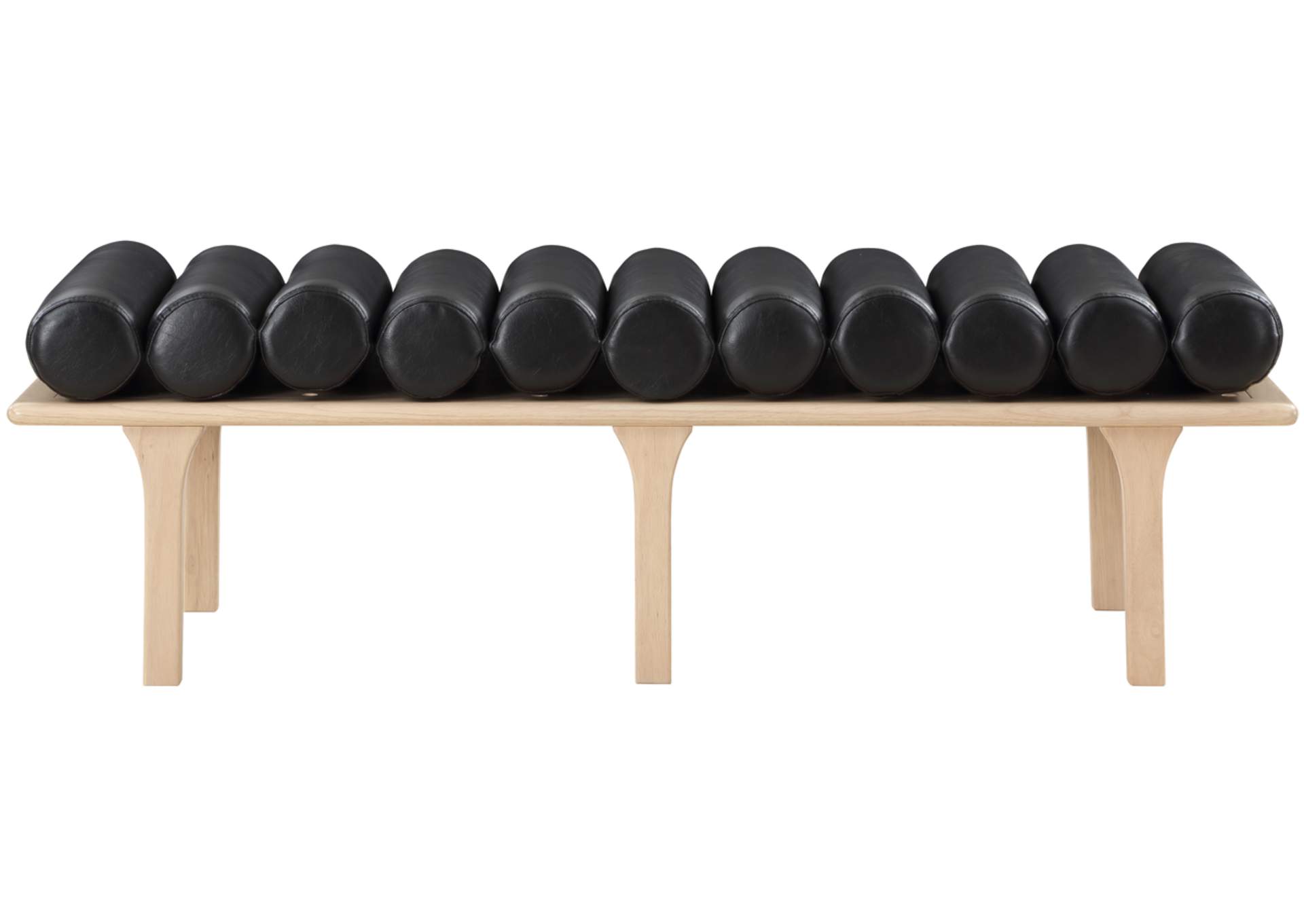 Landon Black Faux Leather Bench,Meridian Furniture