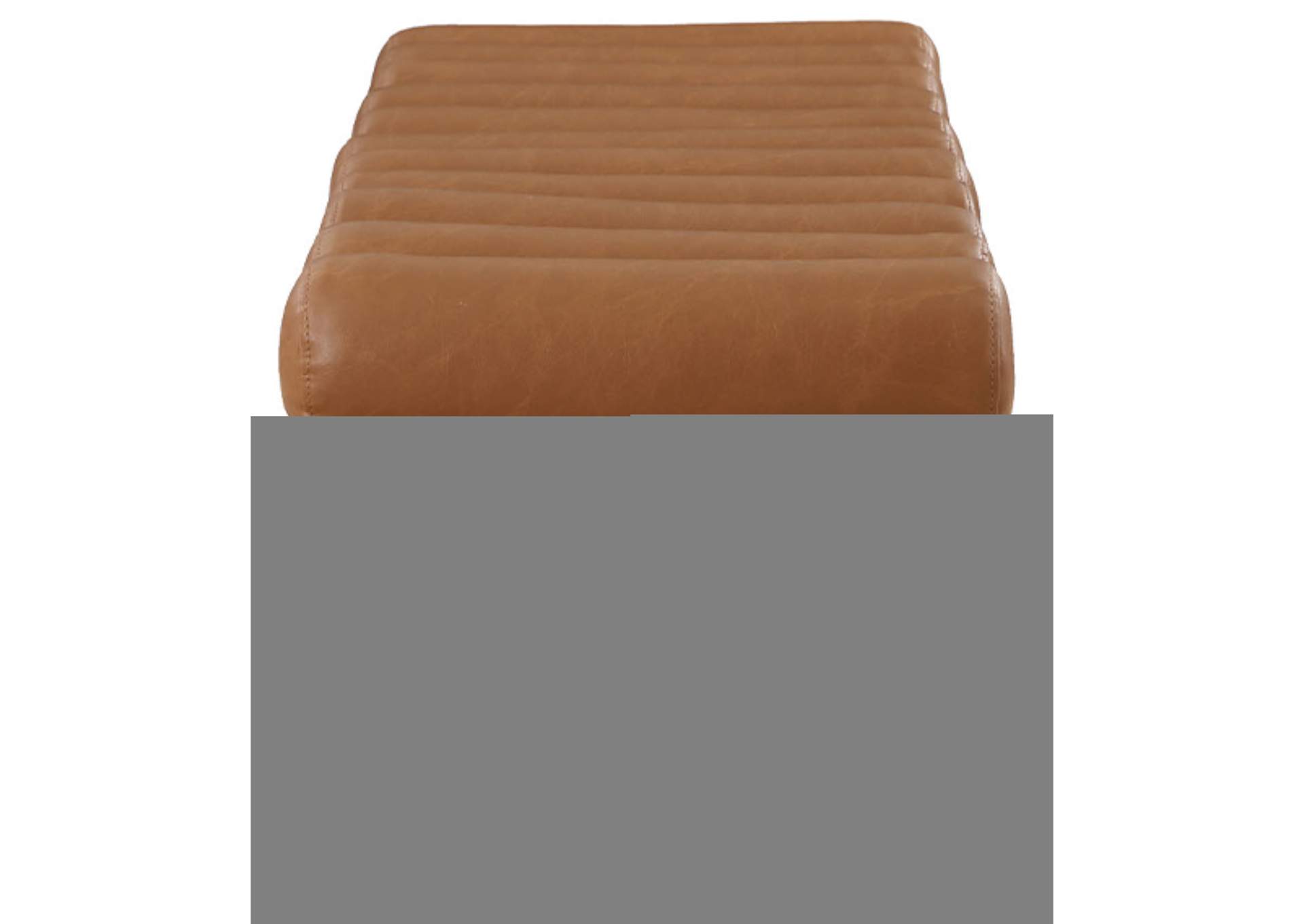 Landon Cognac Faux Leather Bench,Meridian Furniture