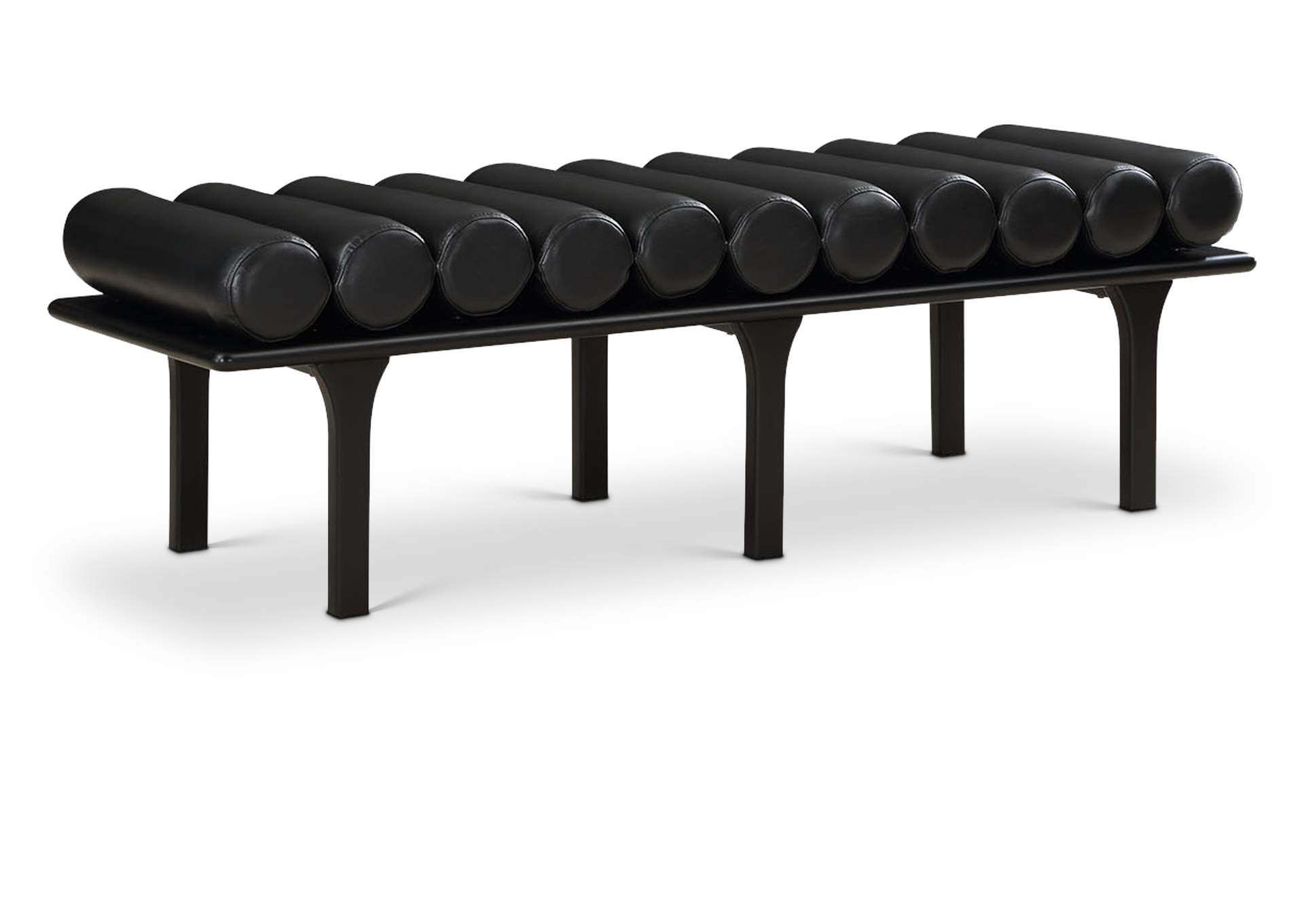 Landon Black Faux Leather Bench,Meridian Furniture
