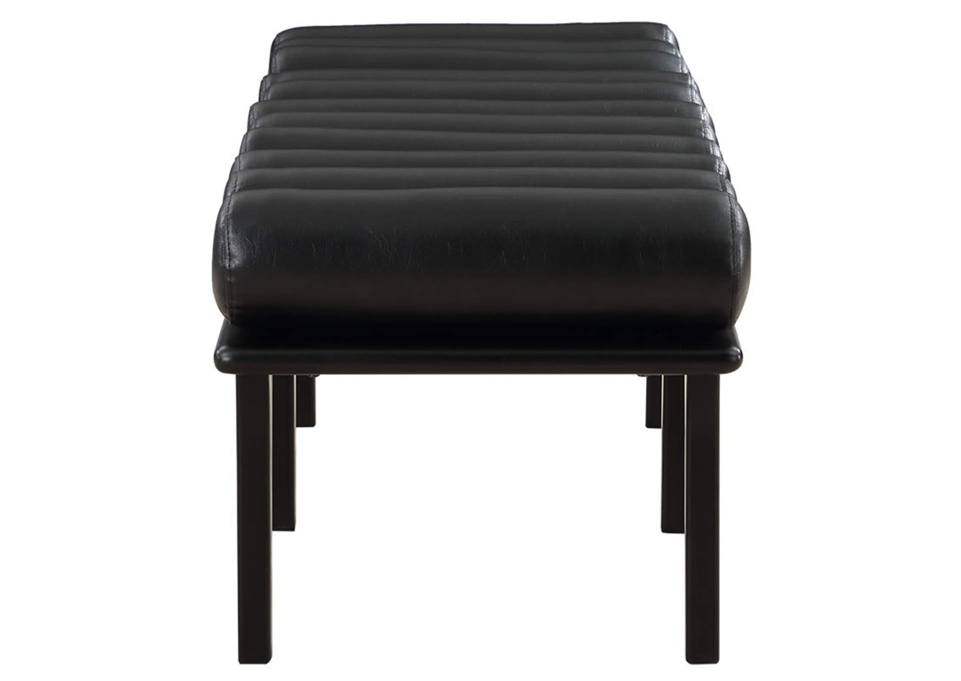 Landon Black Faux Leather Bench,Meridian Furniture