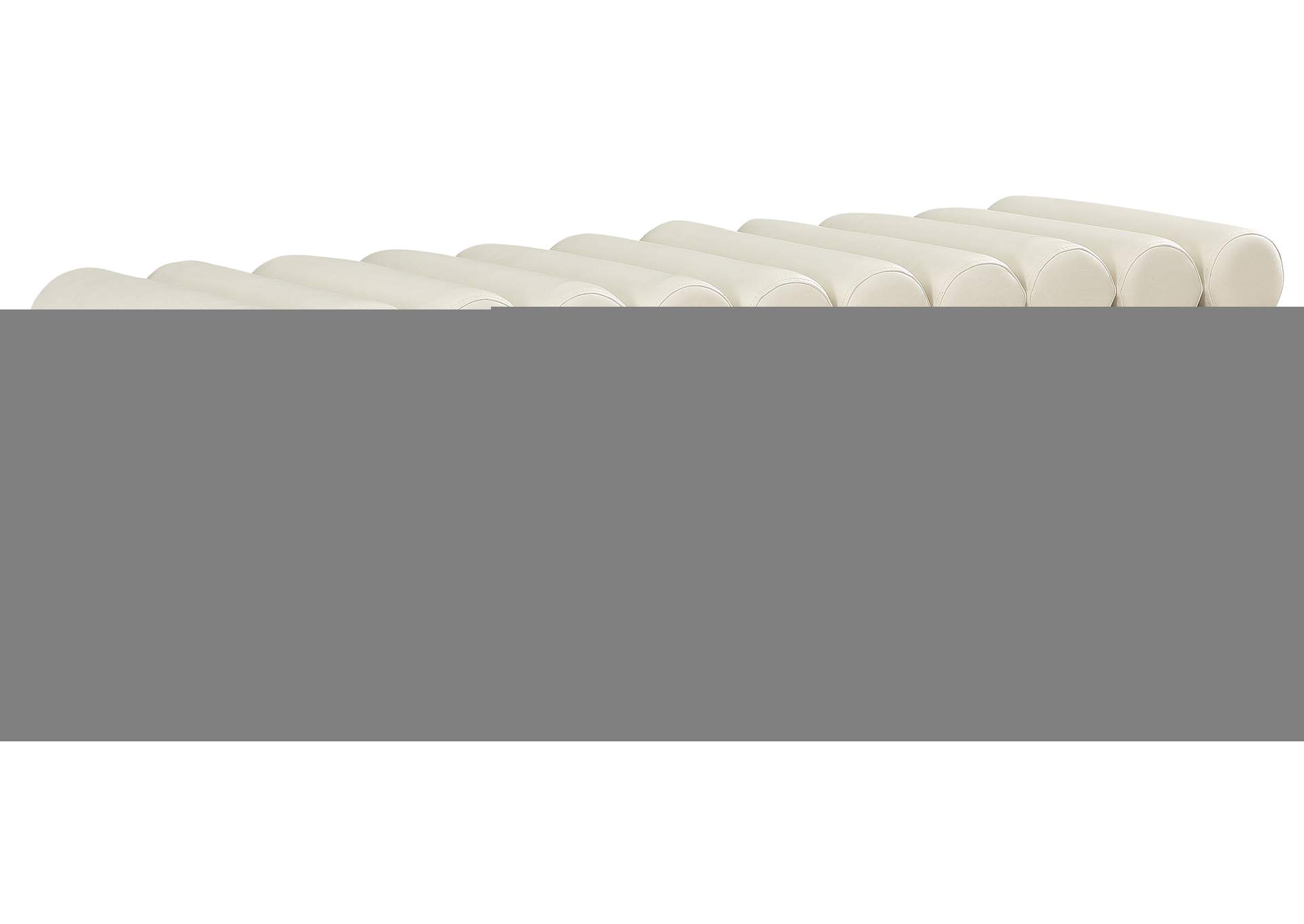 Landon Cream Faux Leather Bench,Meridian Furniture