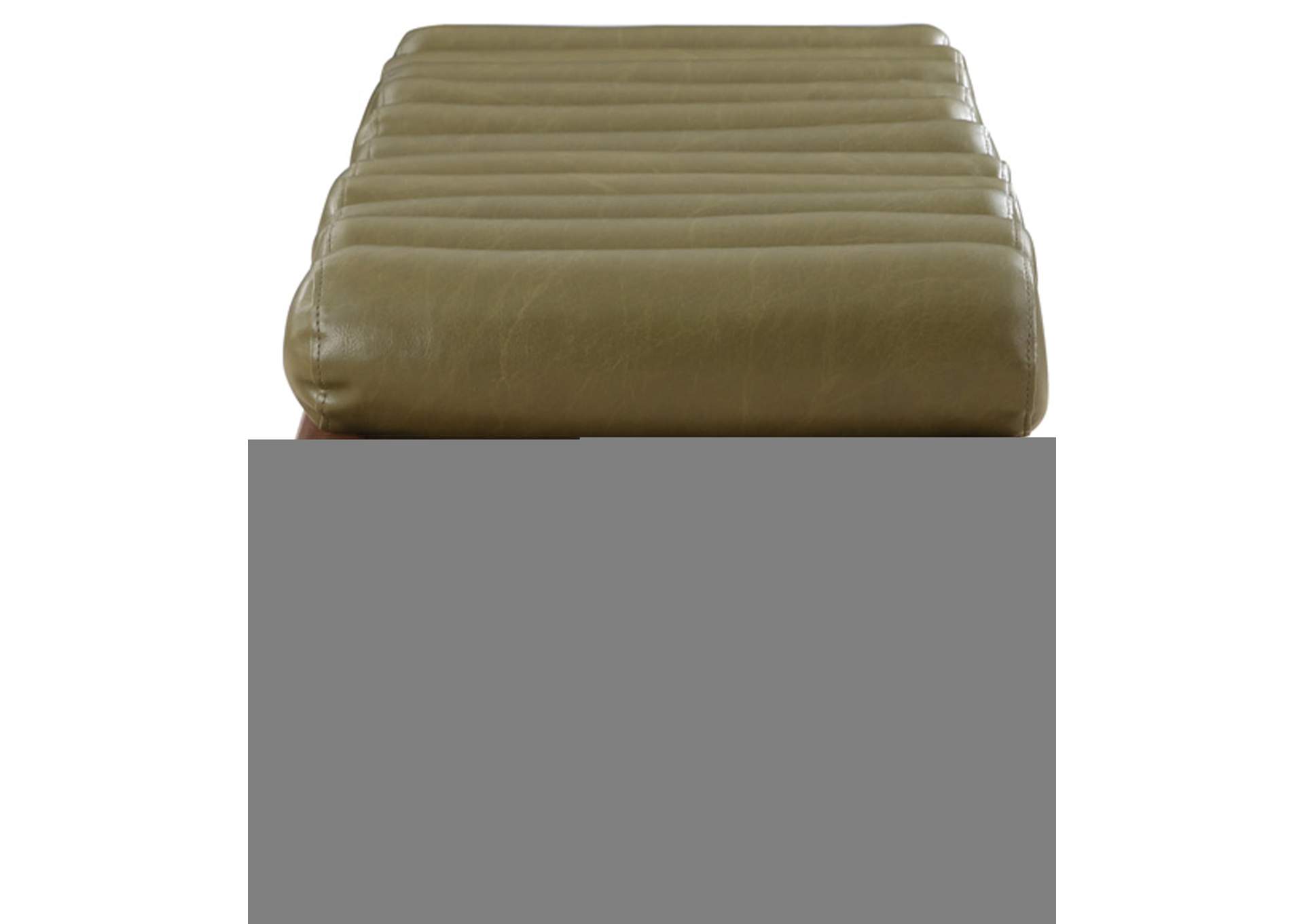 Landon Olive Green Faux Leather Bench,Meridian Furniture