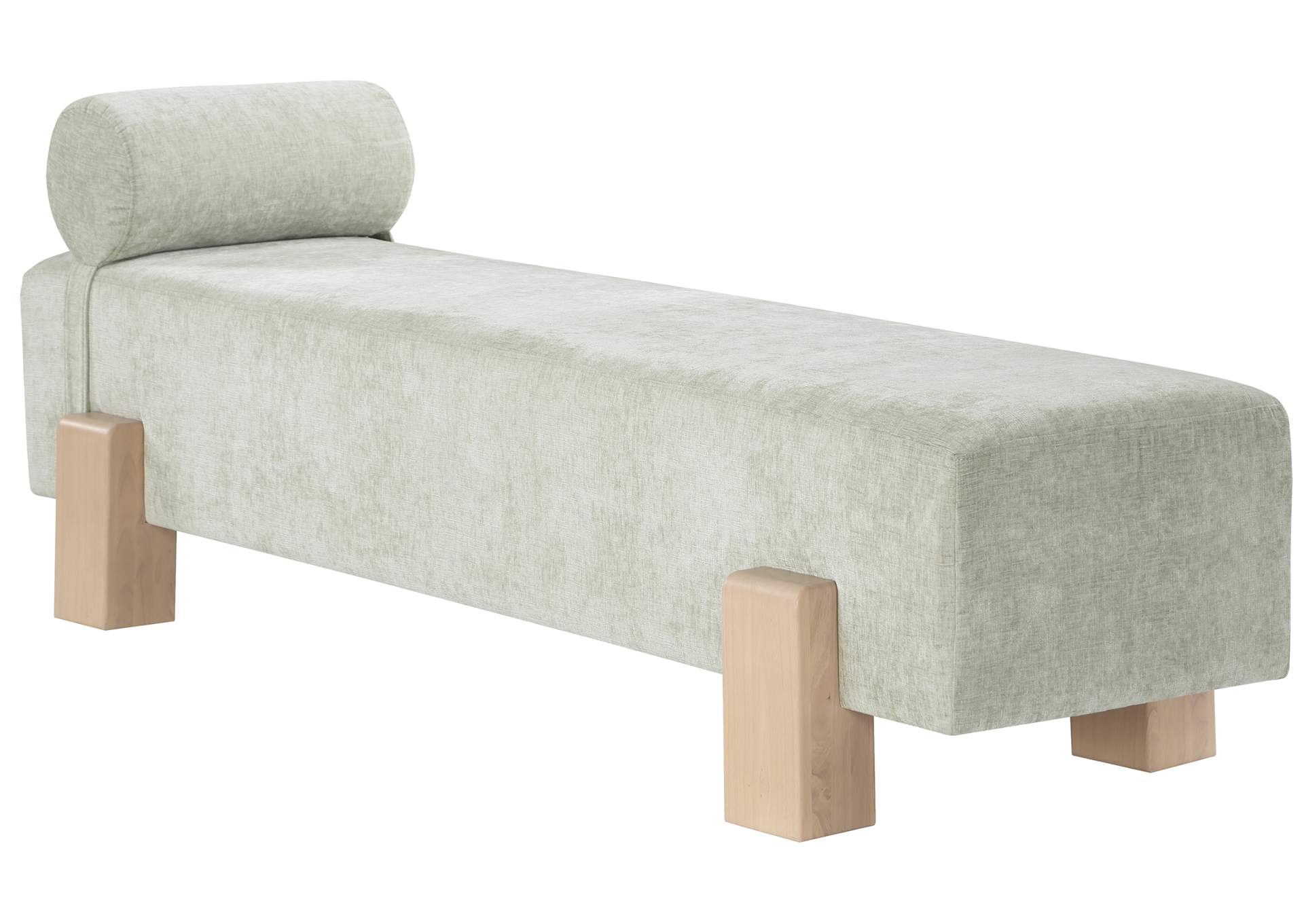 Edison Mint Green Chenille Fabric Bench,Meridian Furniture