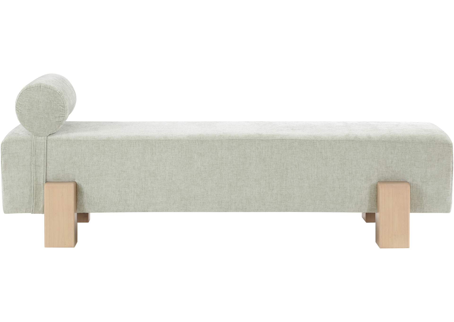 Edison Mint Green Chenille Fabric Bench,Meridian Furniture
