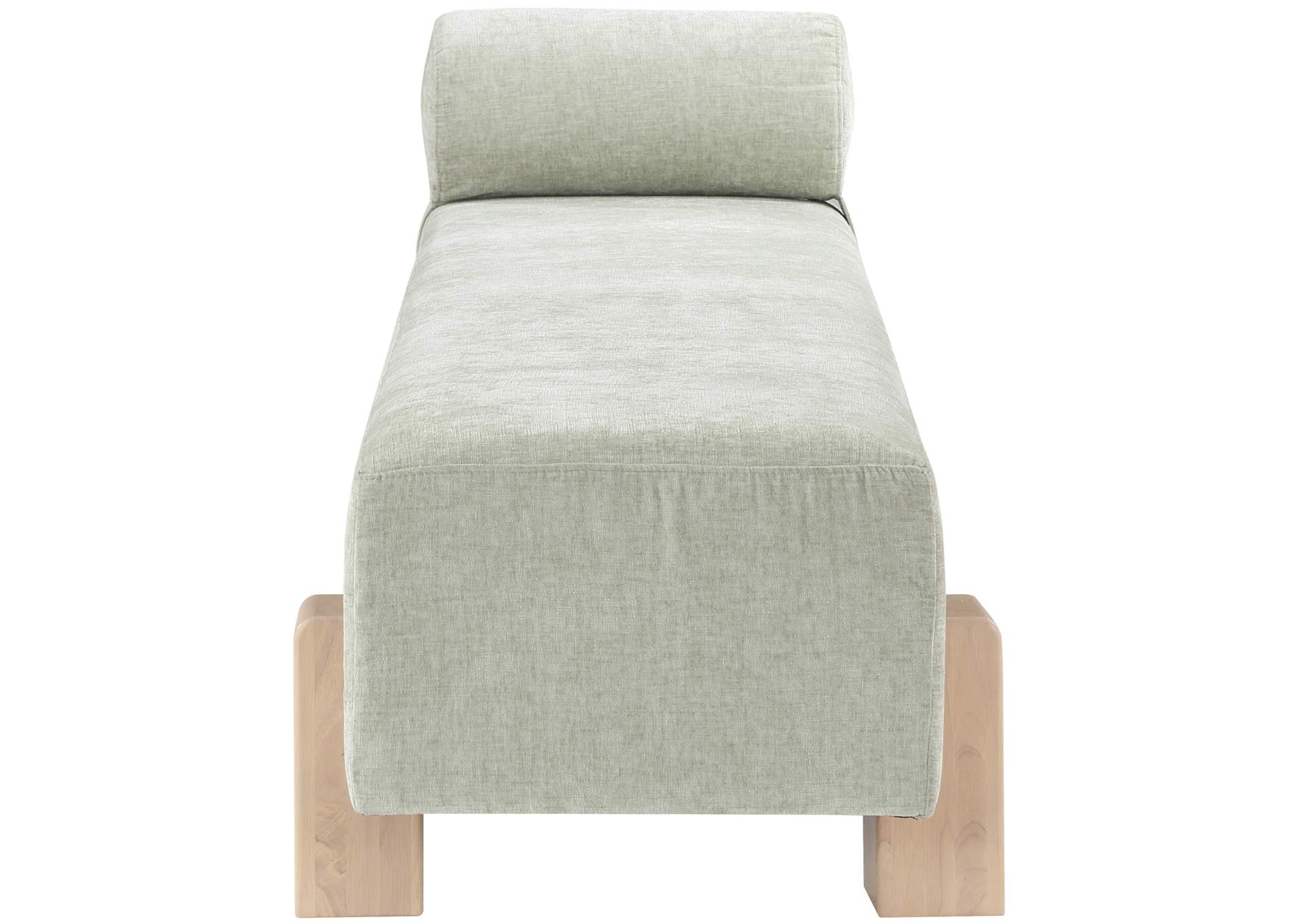 Edison Mint Green Chenille Fabric Bench,Meridian Furniture